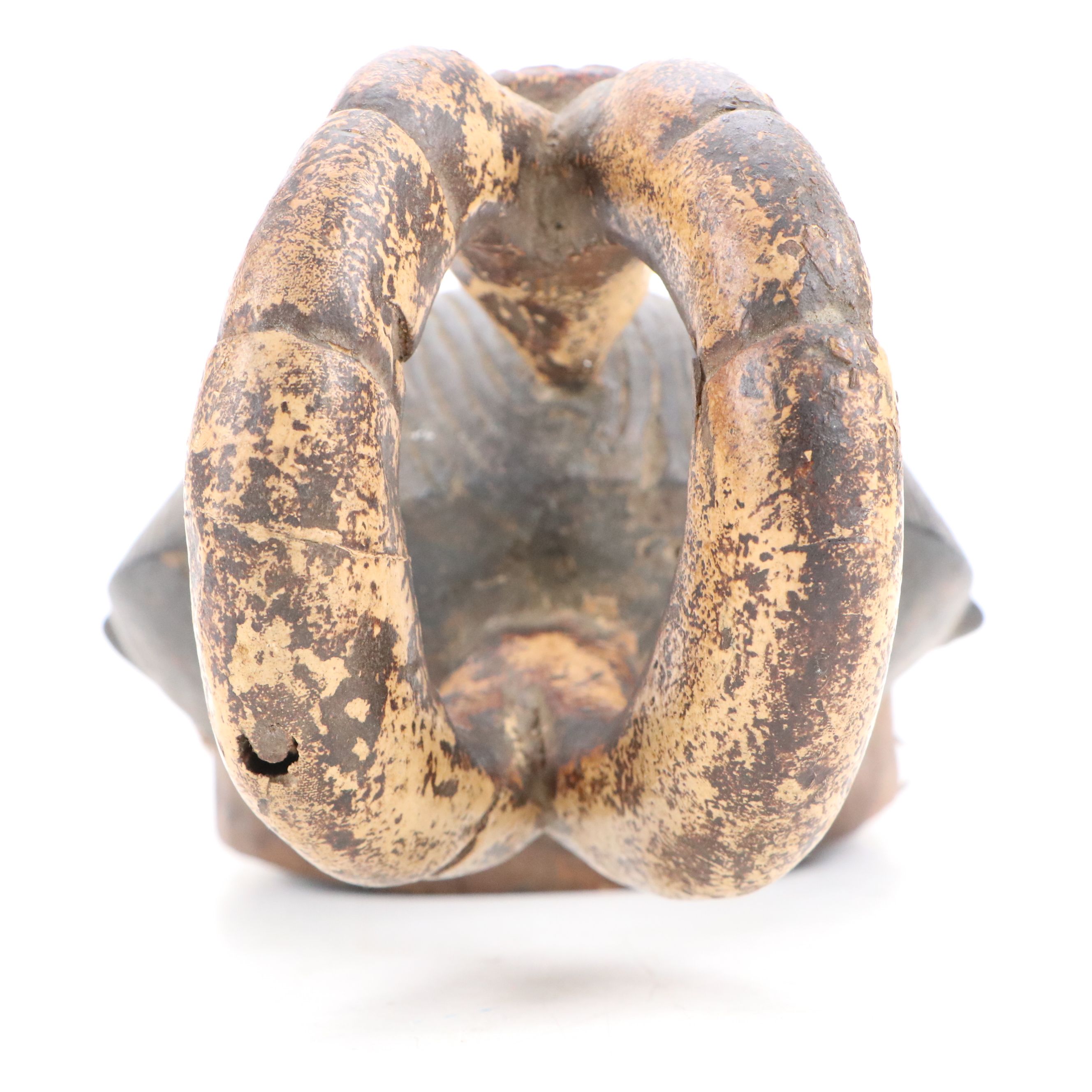 West African Ivory Coast Guro Hand-Carved Wood Polychrome Mask