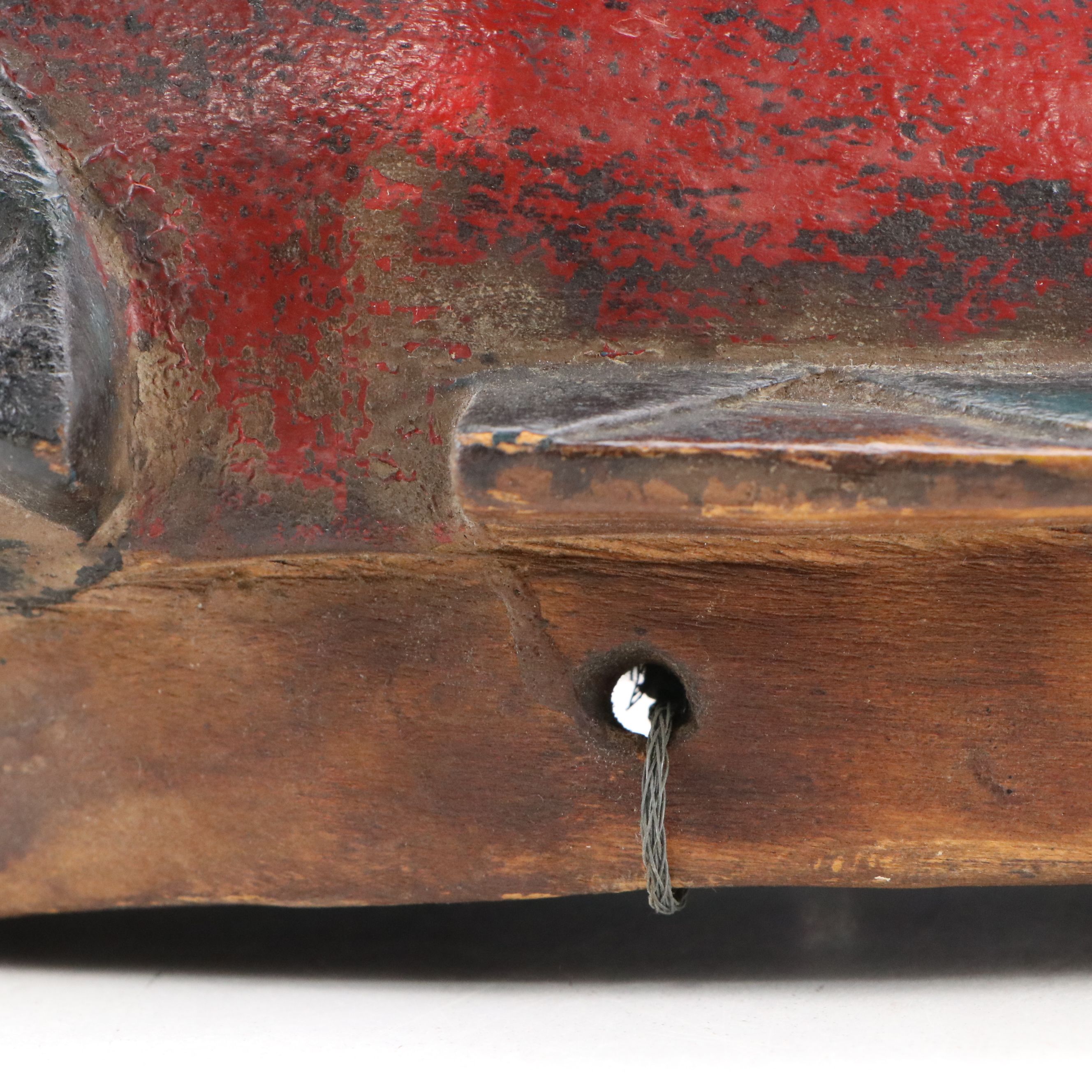 West African Ivory Coast Guro Hand-Carved Wood Polychrome Mask