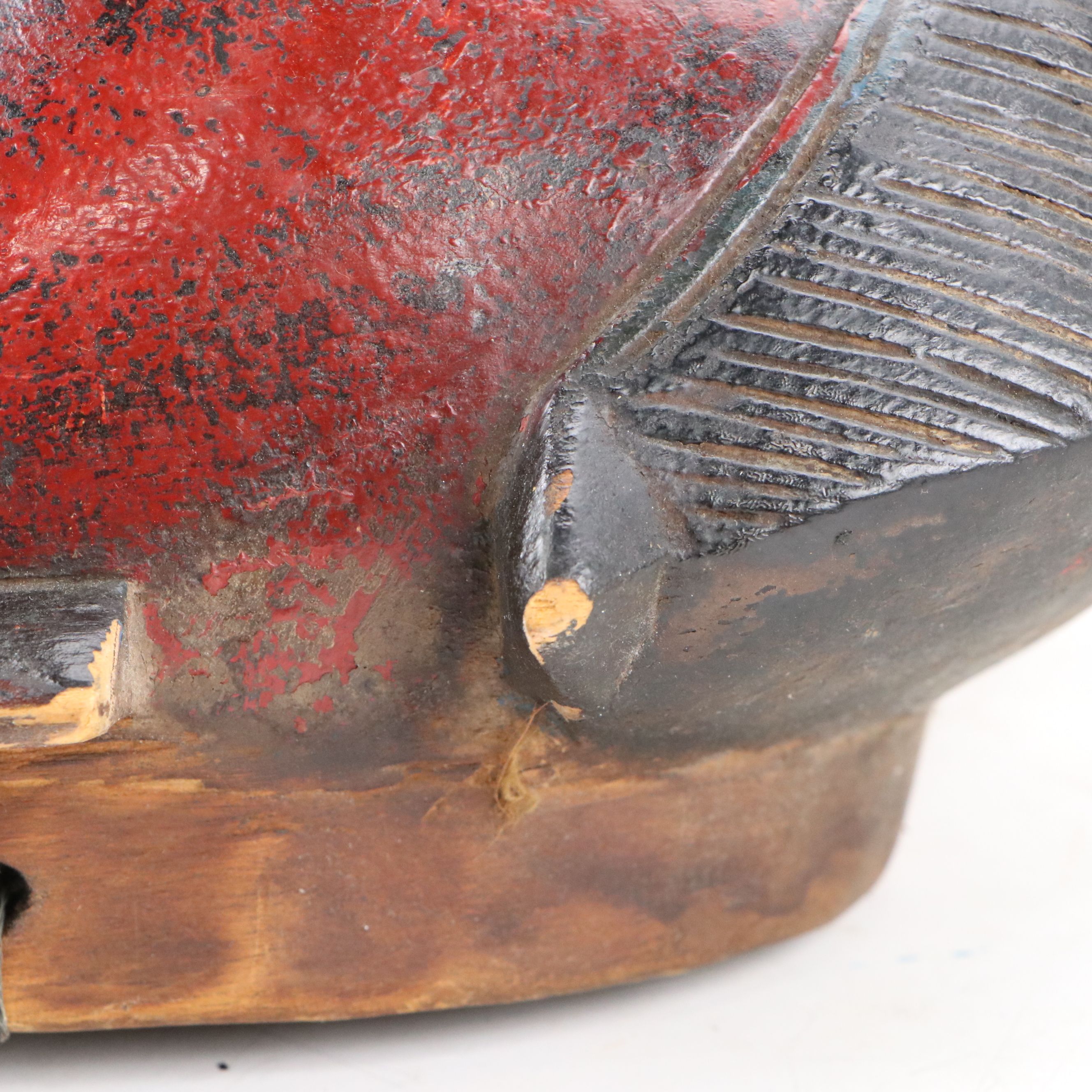 West African Ivory Coast Guro Hand-Carved Wood Polychrome Mask