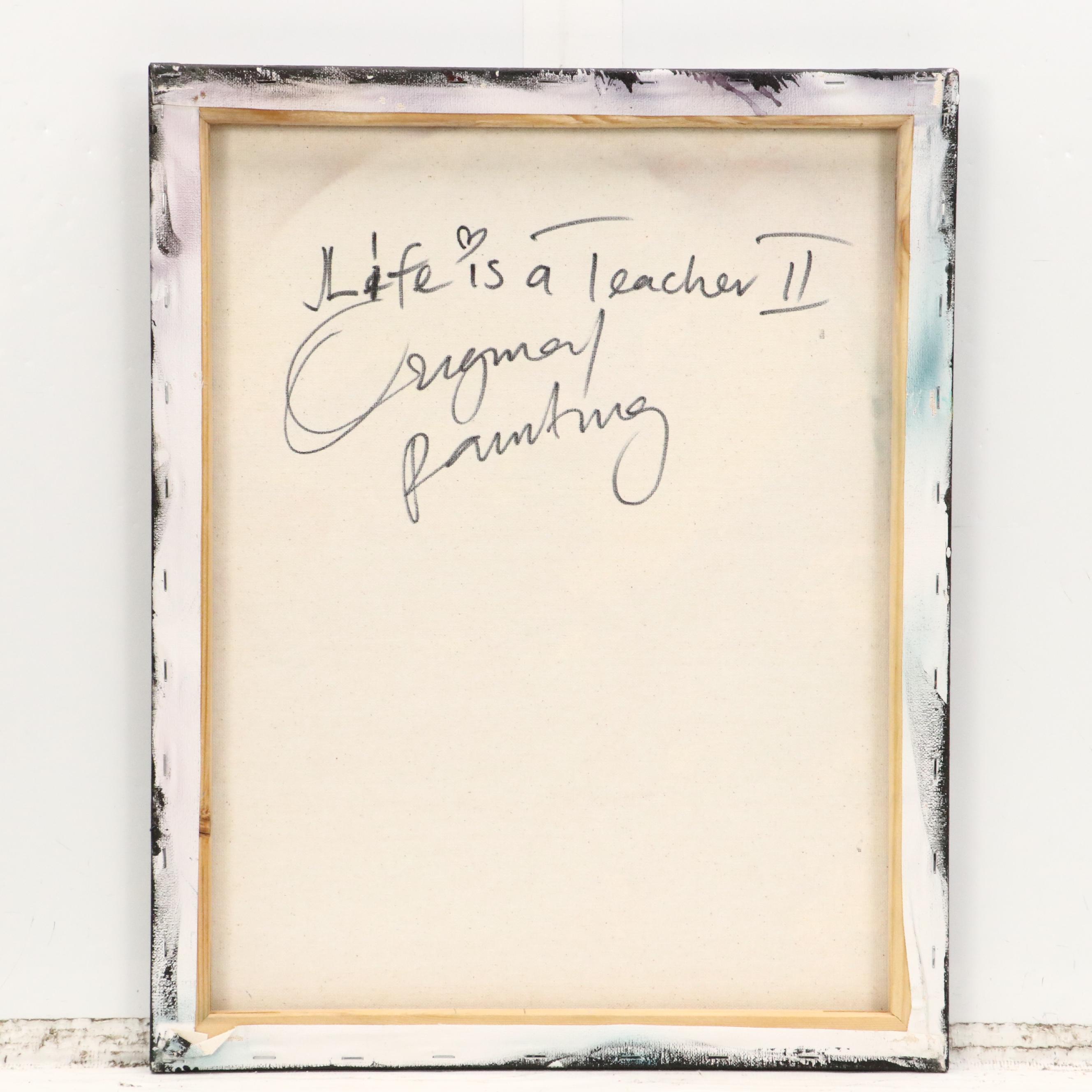 Abiola Idowu Mixed Media Painting "Life is a Teacher II," 2023