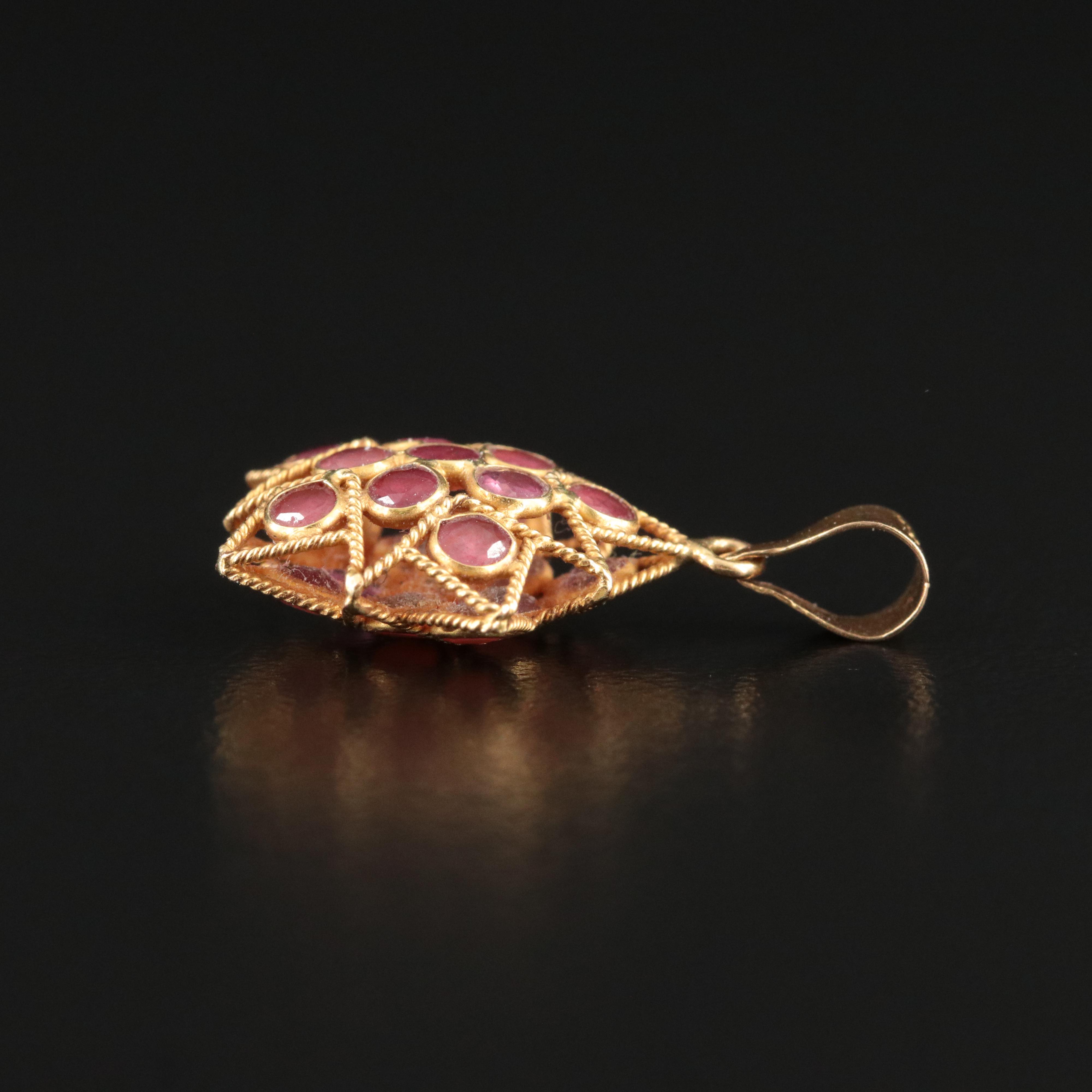 18K Ruby Star Pendant