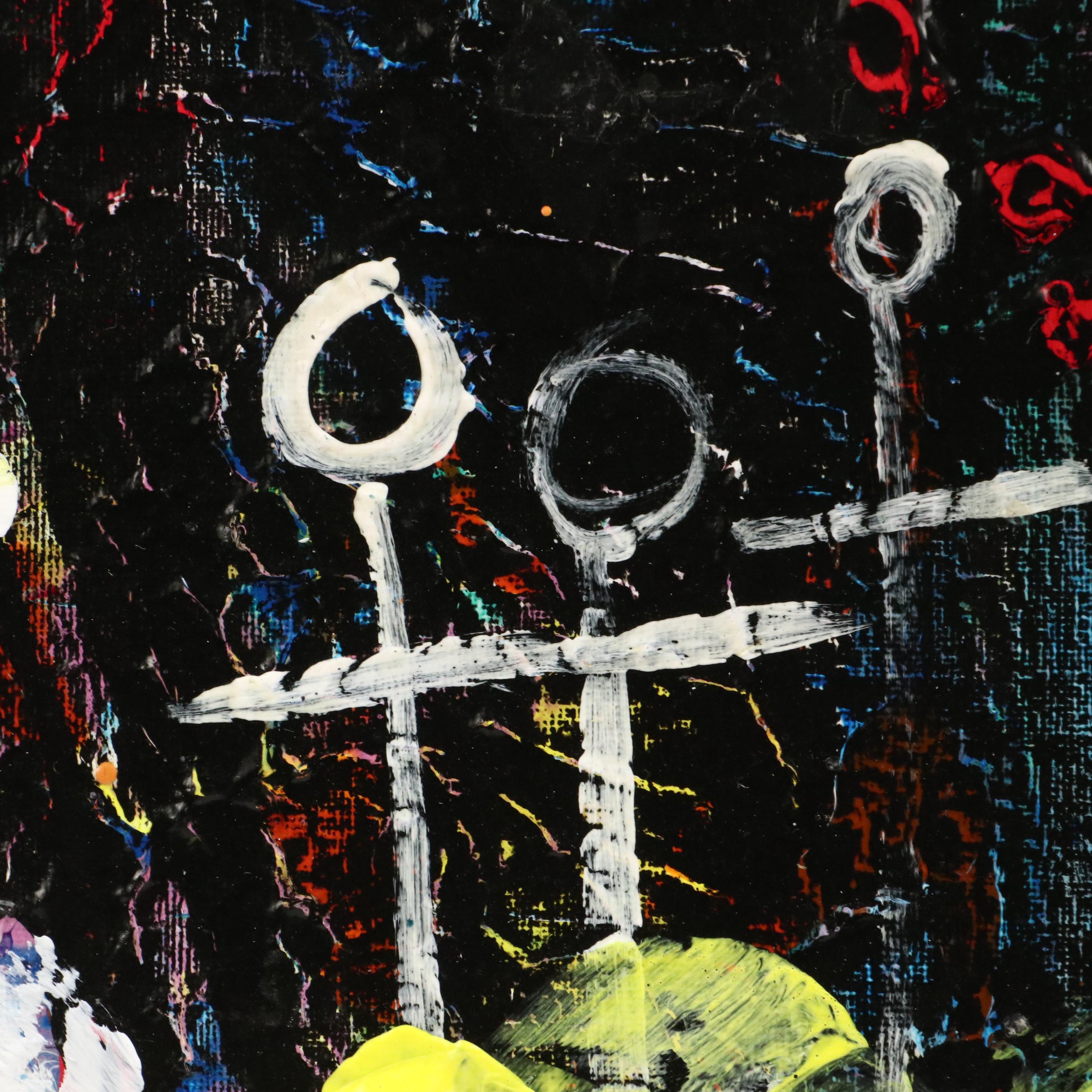 Abiola Idowu Mixed Media Painting "Life is a Teacher," 2023