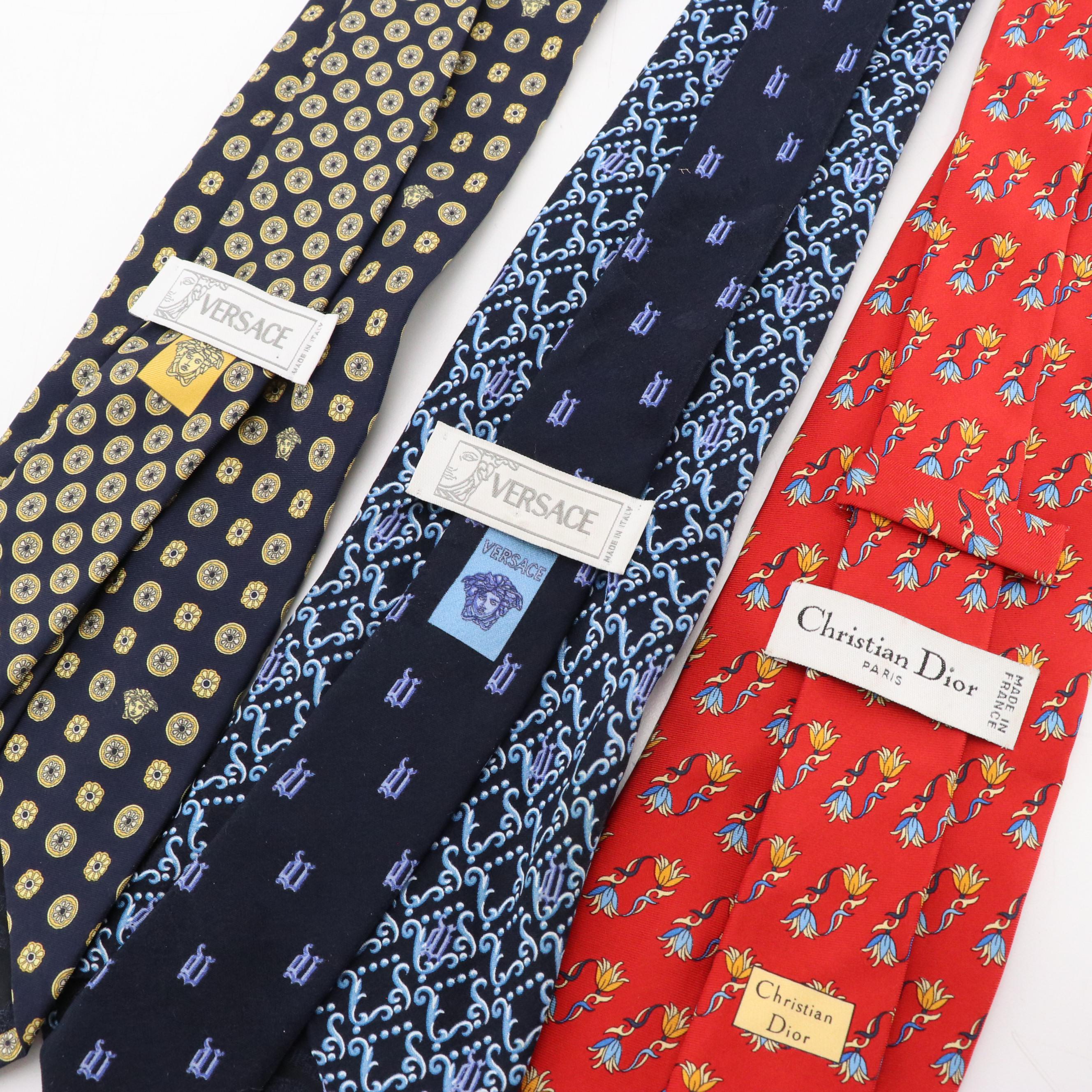 Gucci, Christian Dior, Lanvin, Versace, and Other Silk Neckties