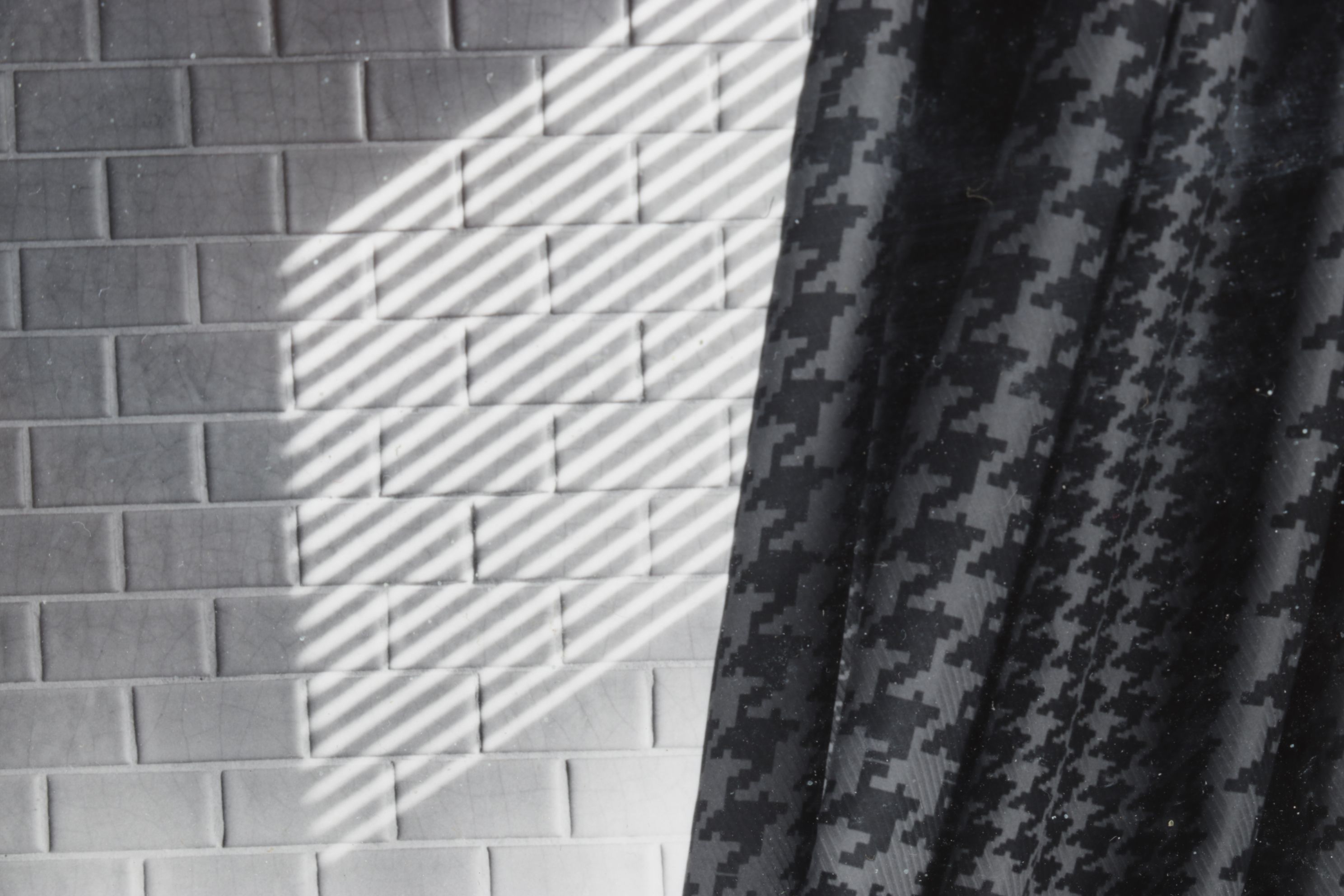 Black and White Still Life Digital Photograph of Bathroom, Early 21st Century