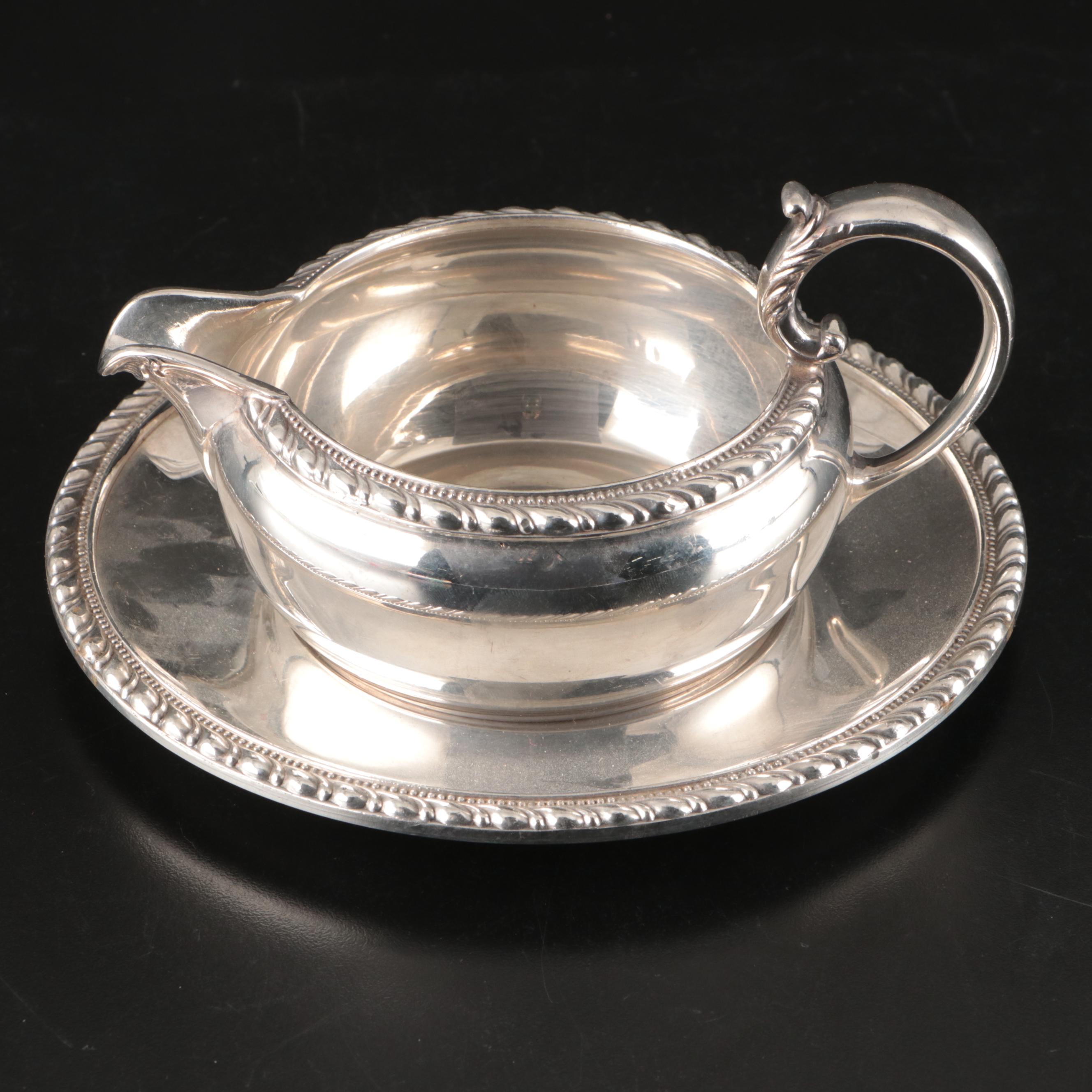 Reed & Barton Silver Plated Creamer, Plate and Trays