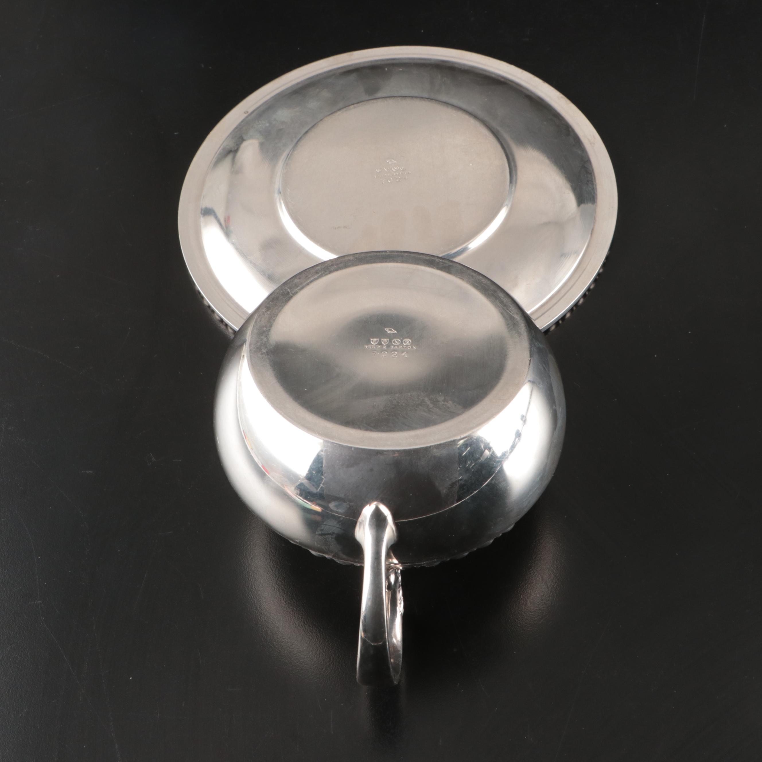 Reed & Barton Silver Plated Creamer, Plate and Trays