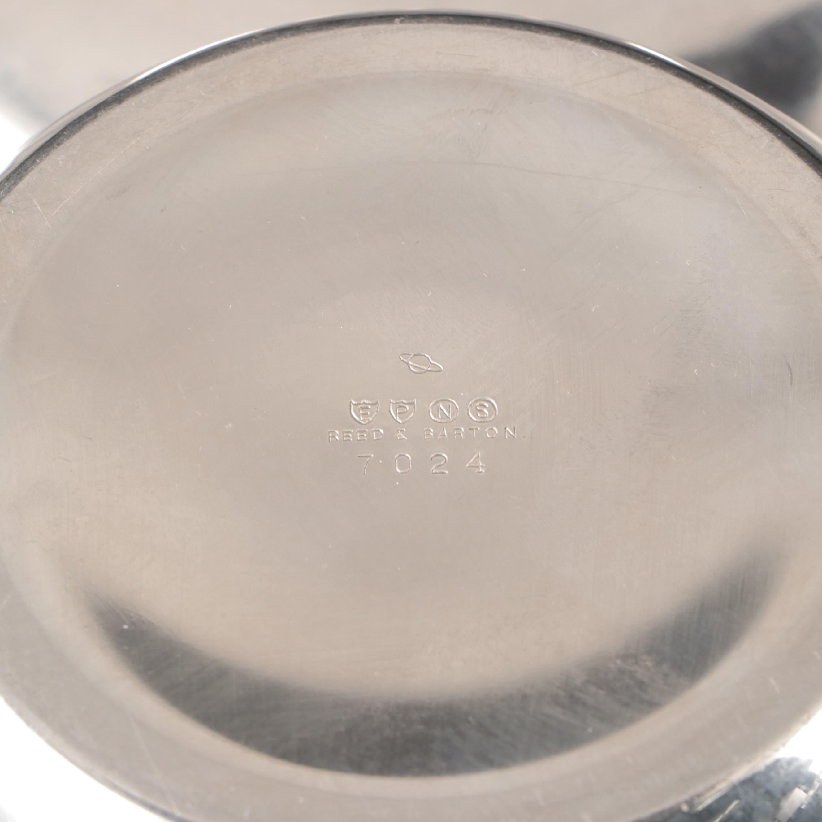 Reed & Barton Silver Plated Creamer, Plate and Trays