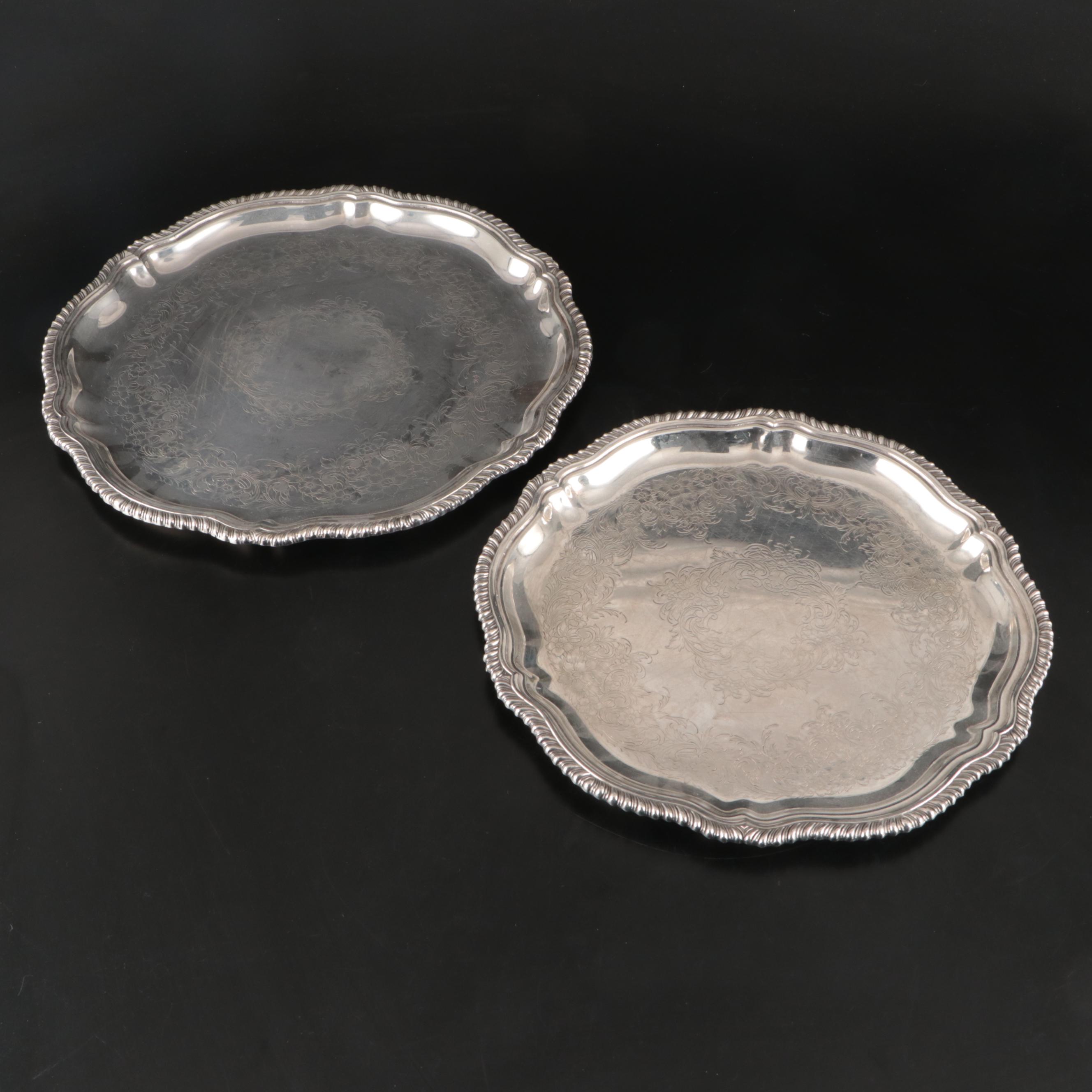 Reed & Barton Silver Plated Creamer, Plate and Trays