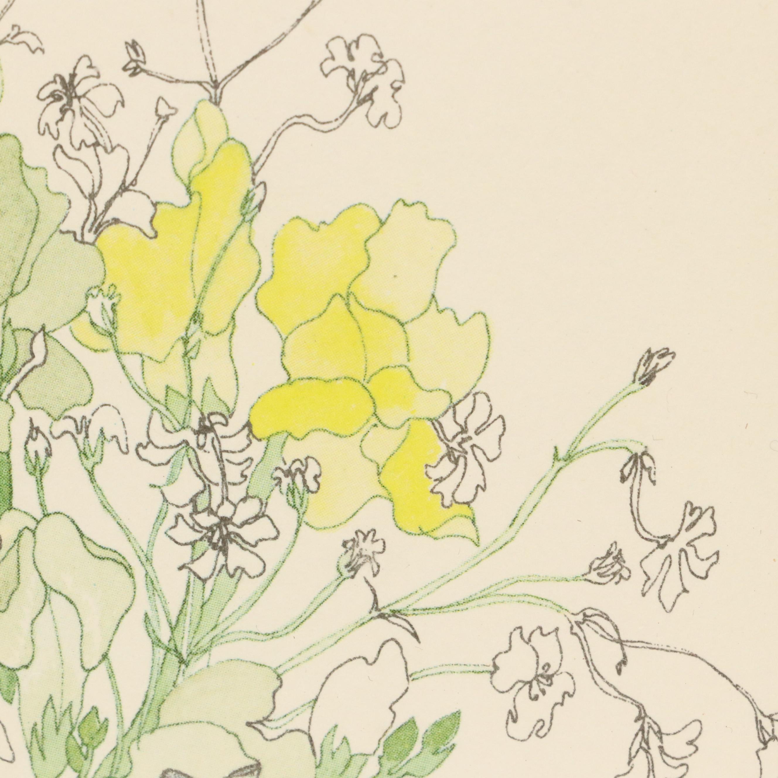 Halftone of Floral Bouquet in Vase After Mary Lou Goertzen "Snapdragons"