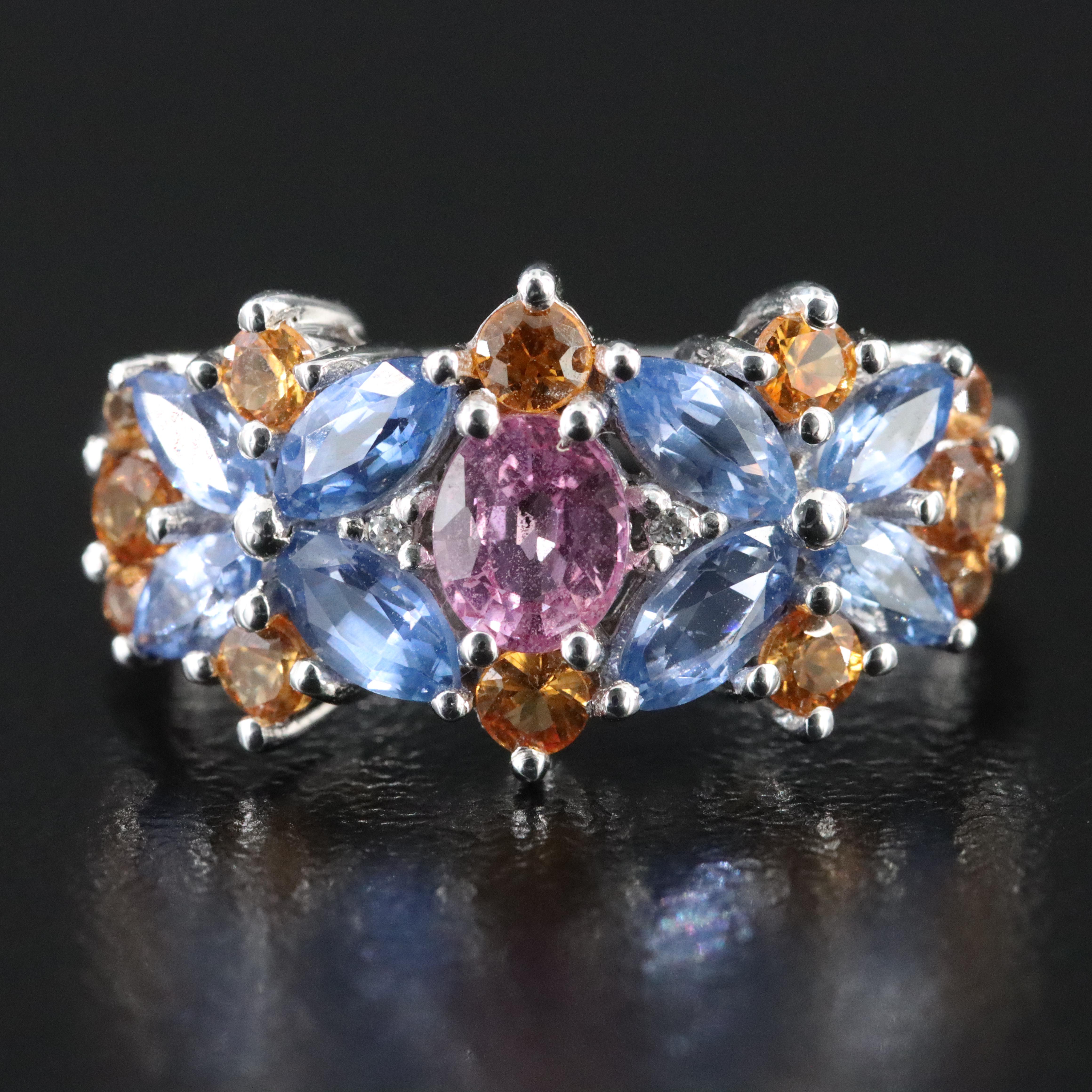9K Sapphire and Topaz Ring