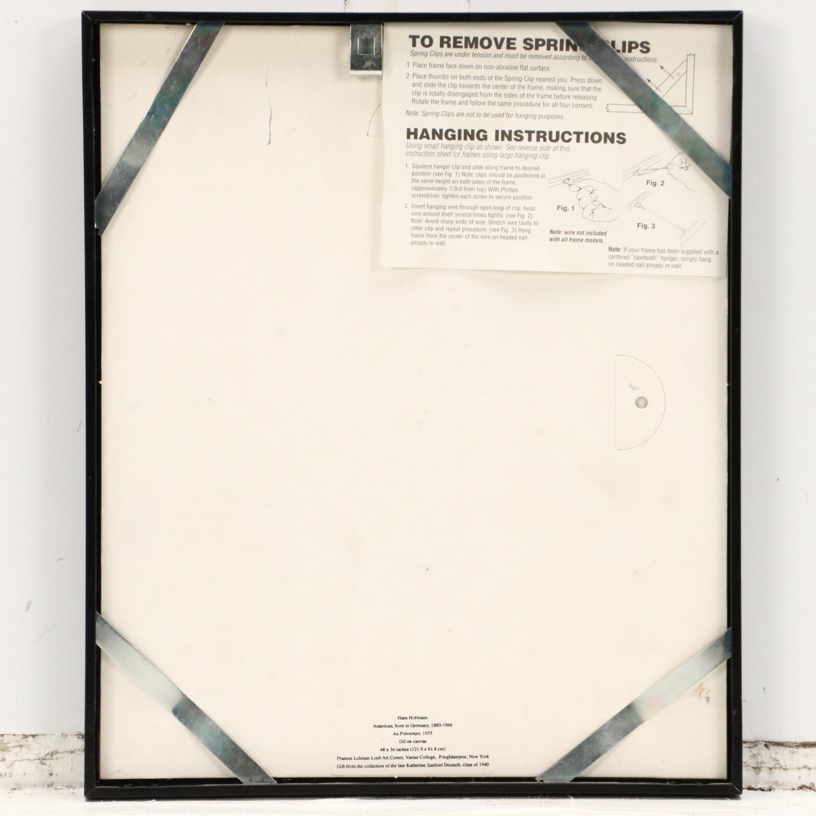 After Hans Hofmann Offset Lithograph "Au Printemps"