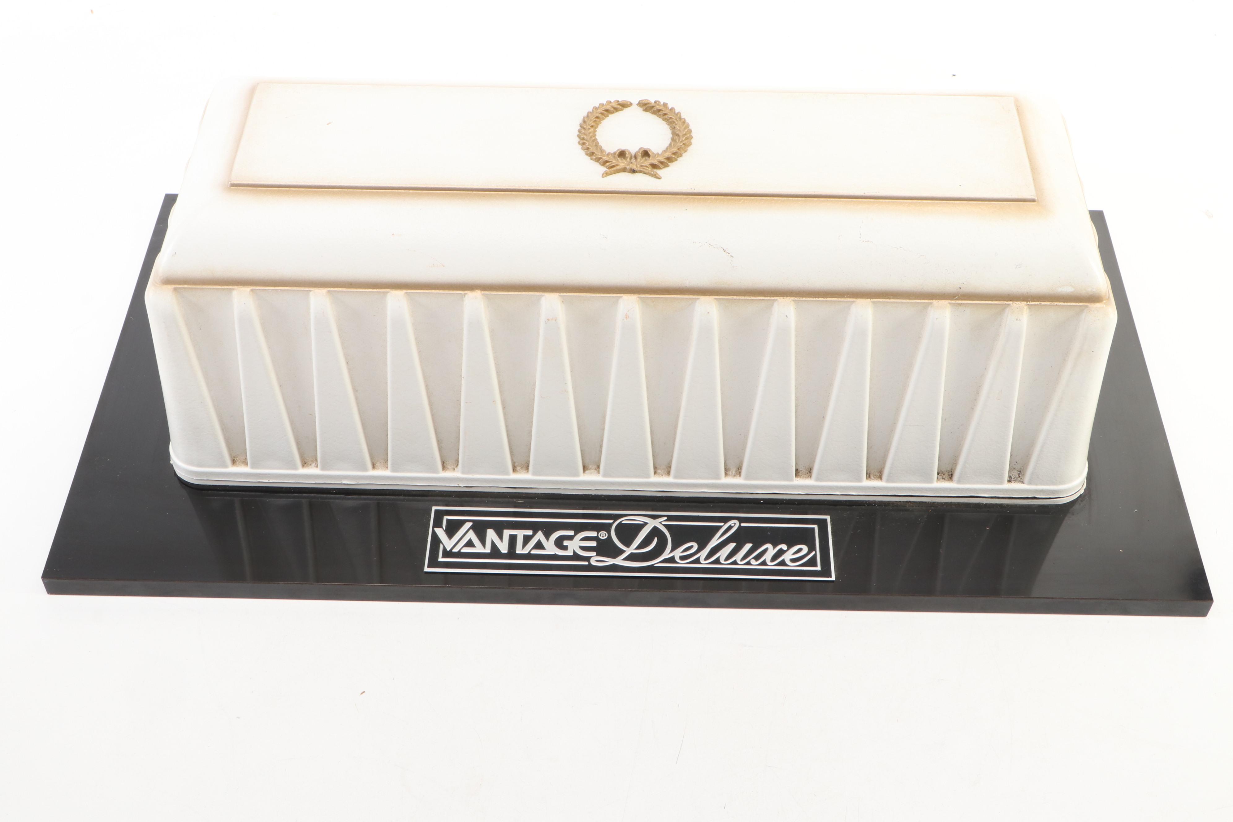 Vantage Company "Deluxe" Salesman Sample and Miniature Burial Vaults