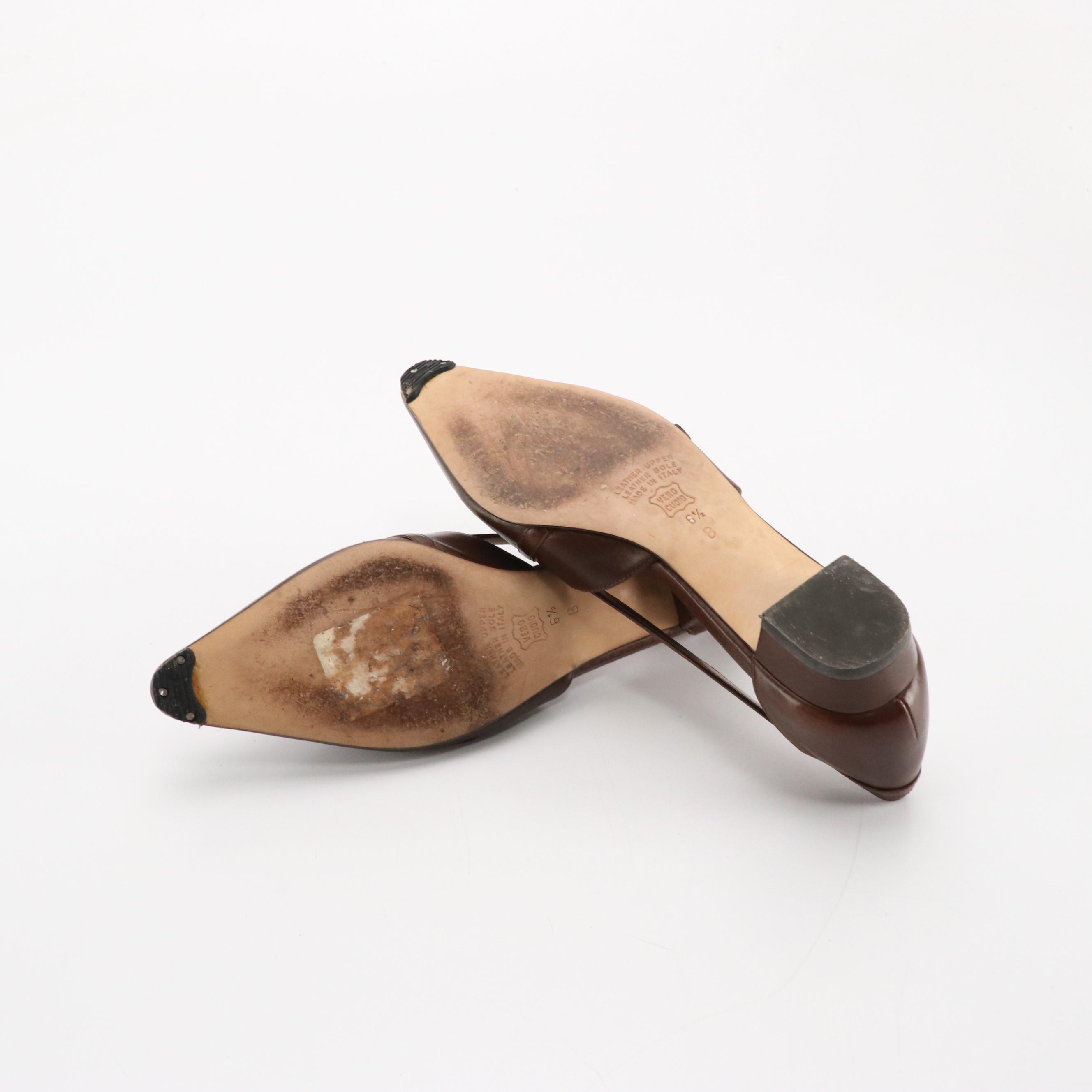 Coach Saundra Signature Canvas Bow Flats, Saks Fifth Avenue Brown Leather Flats