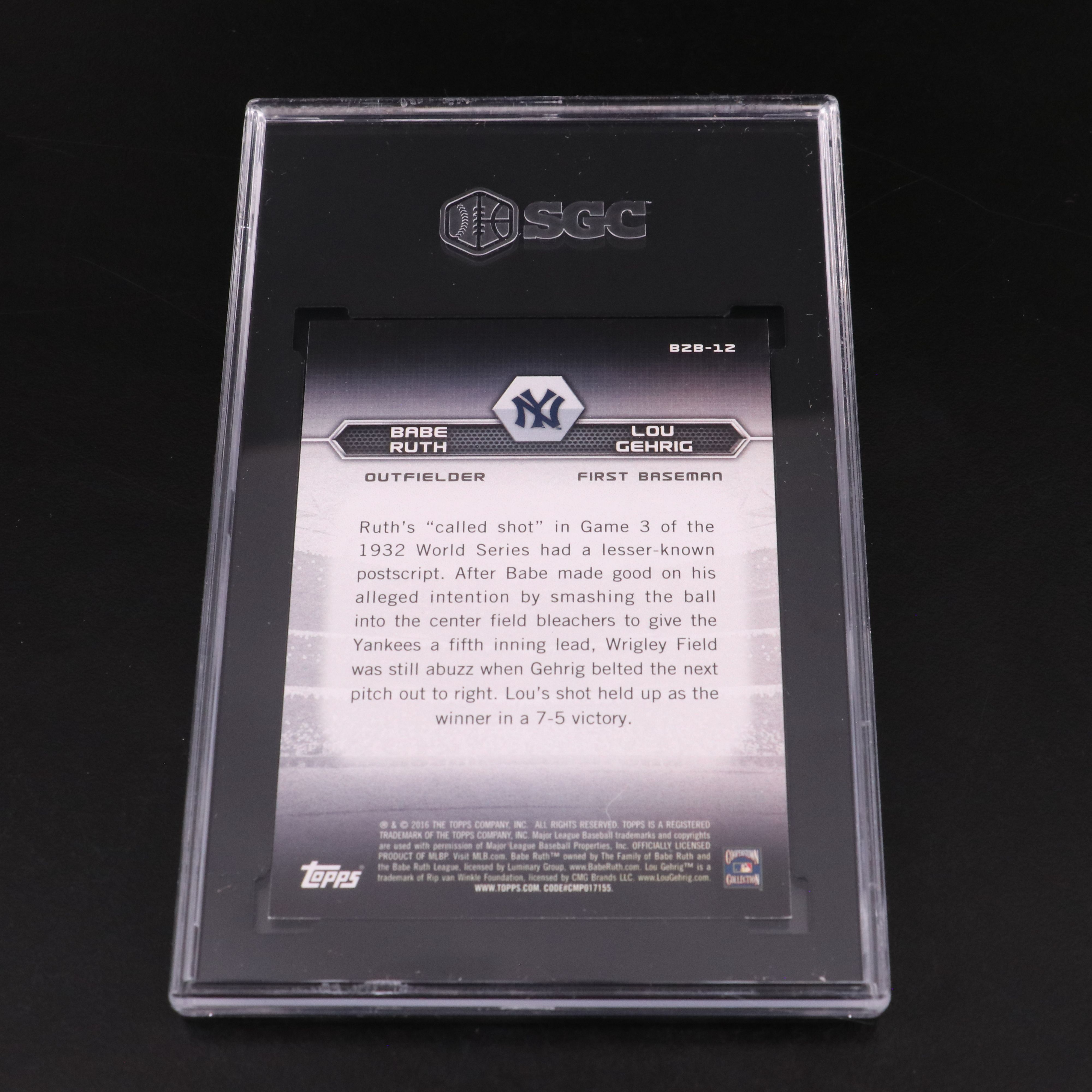 Babe Ruth, Lou Gehrig, and Shoeless Joe Jackson SGC Graded Cards with More