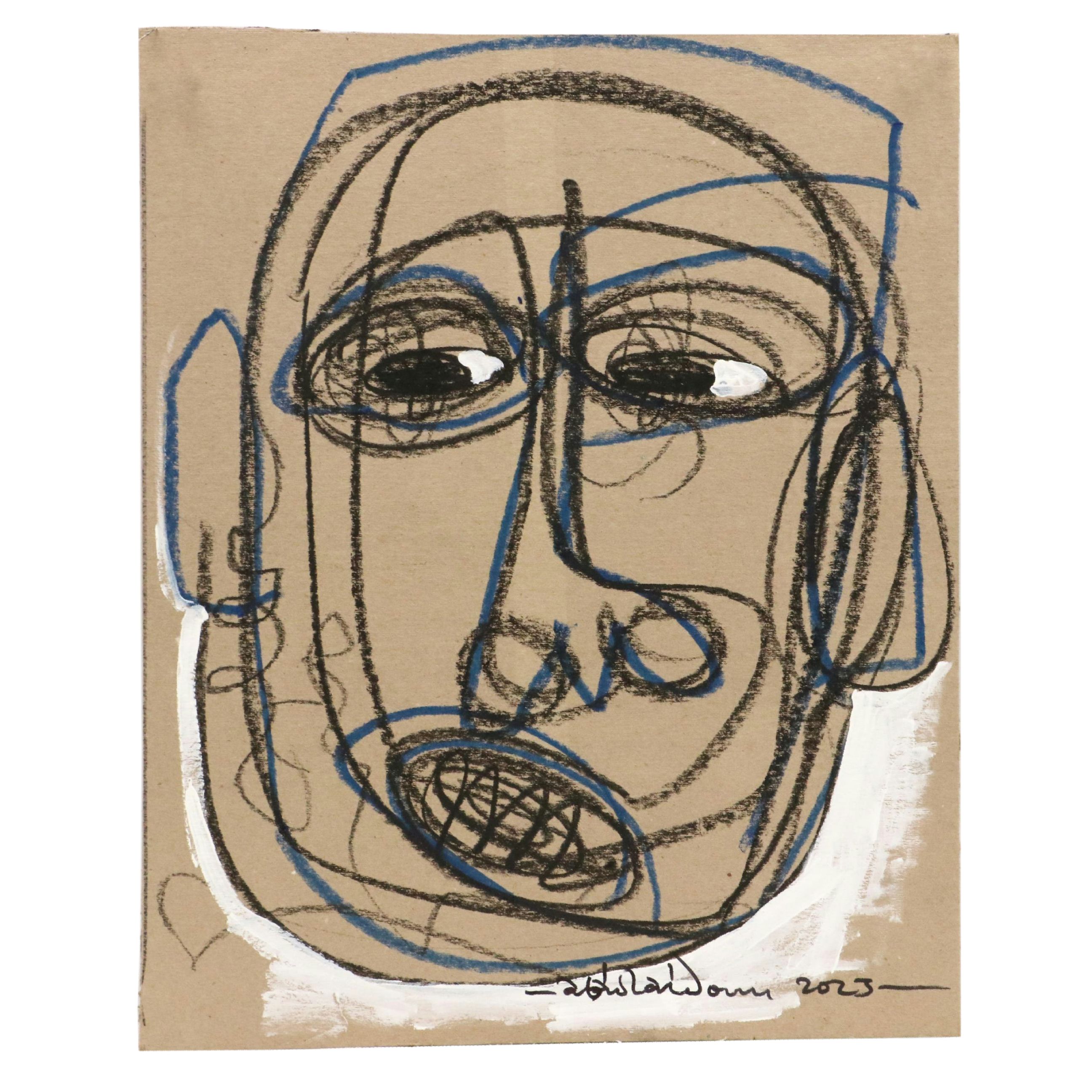 Abiola Idowu Stylized Drawing "My first Love," 2023