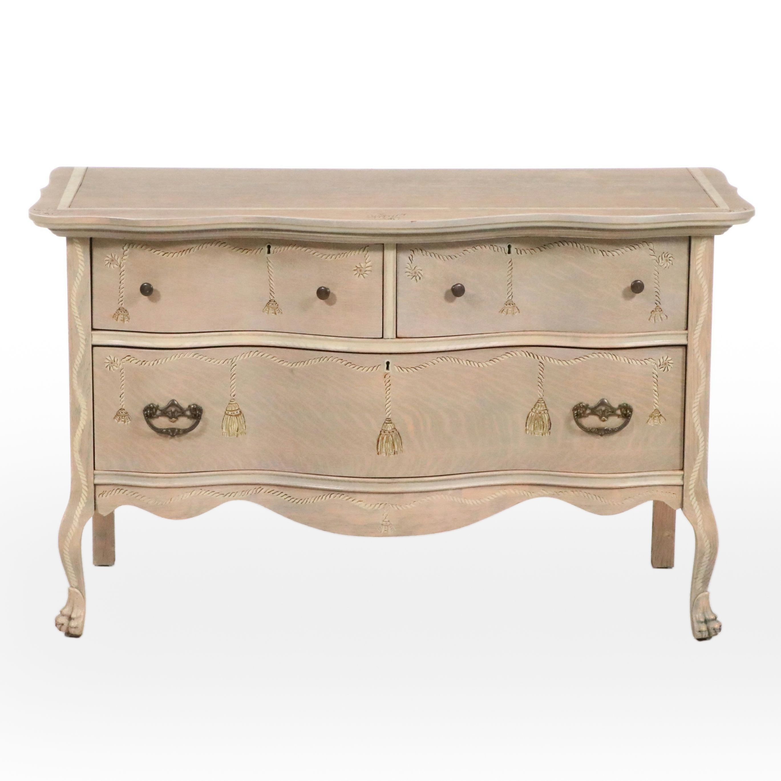 French Provincial Style Painted Wood Chest, 20th-21st Century