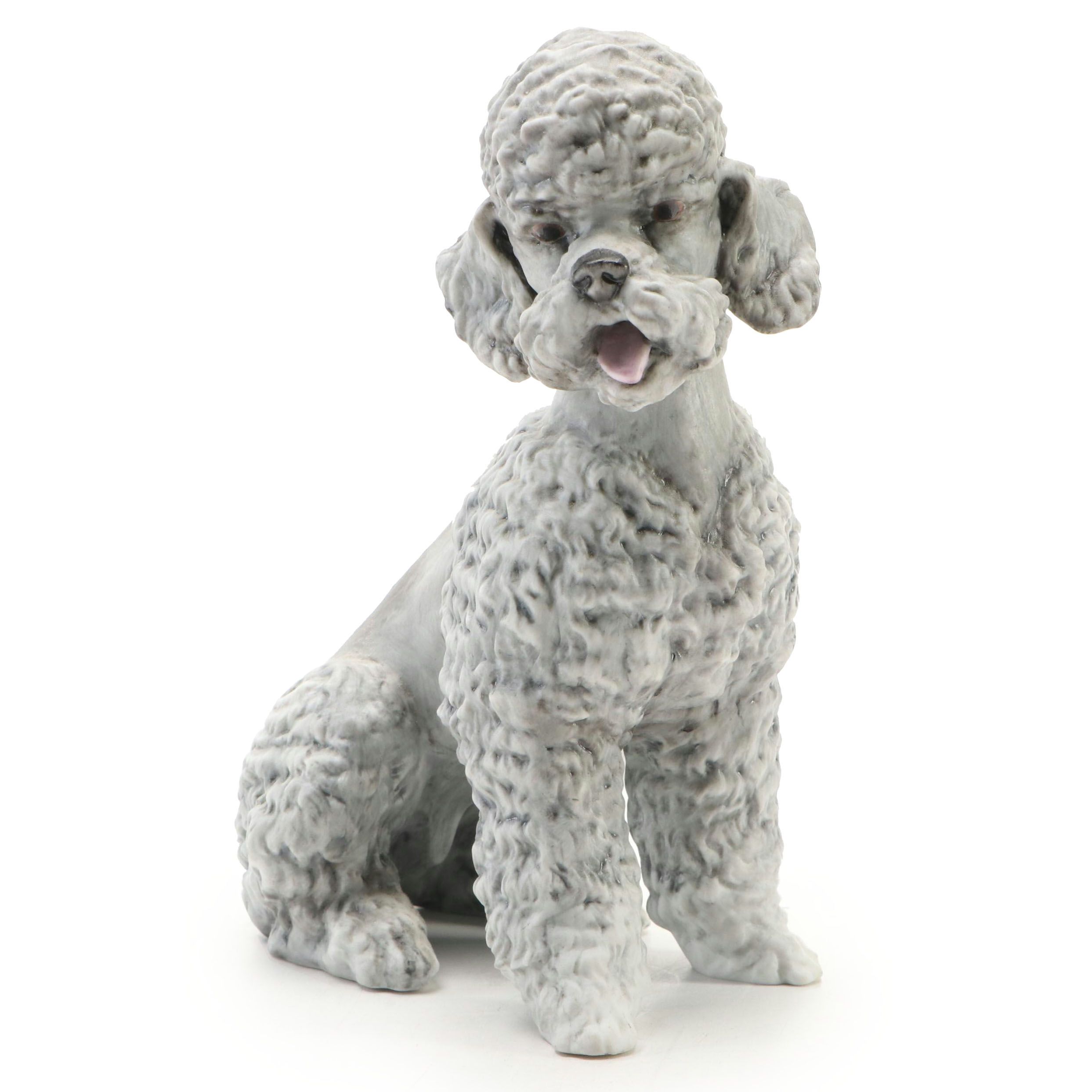 Kaiser Porcelain Gray Poodle Figurine