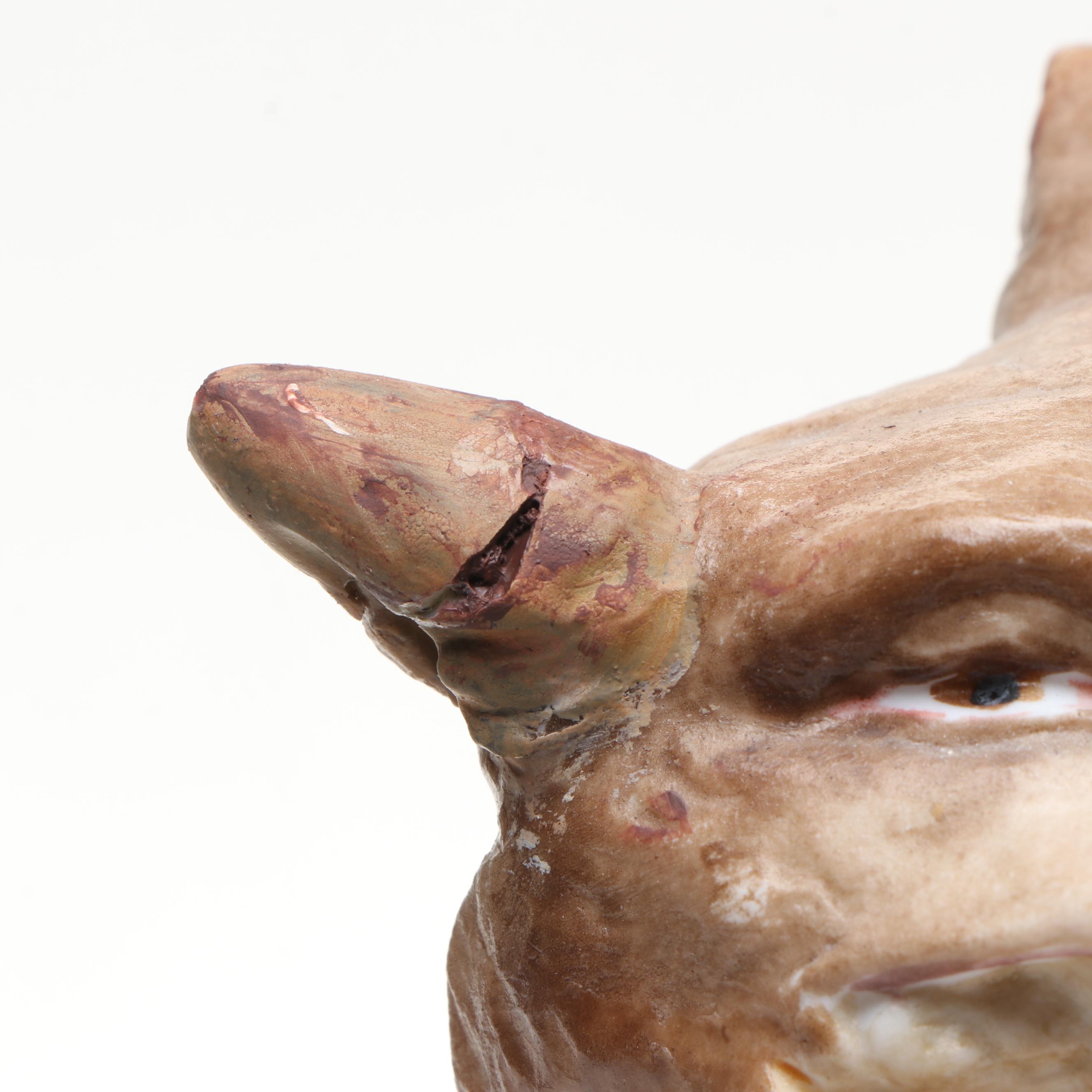 Porcelain Child Figurines with Woman and Cupid Figurine