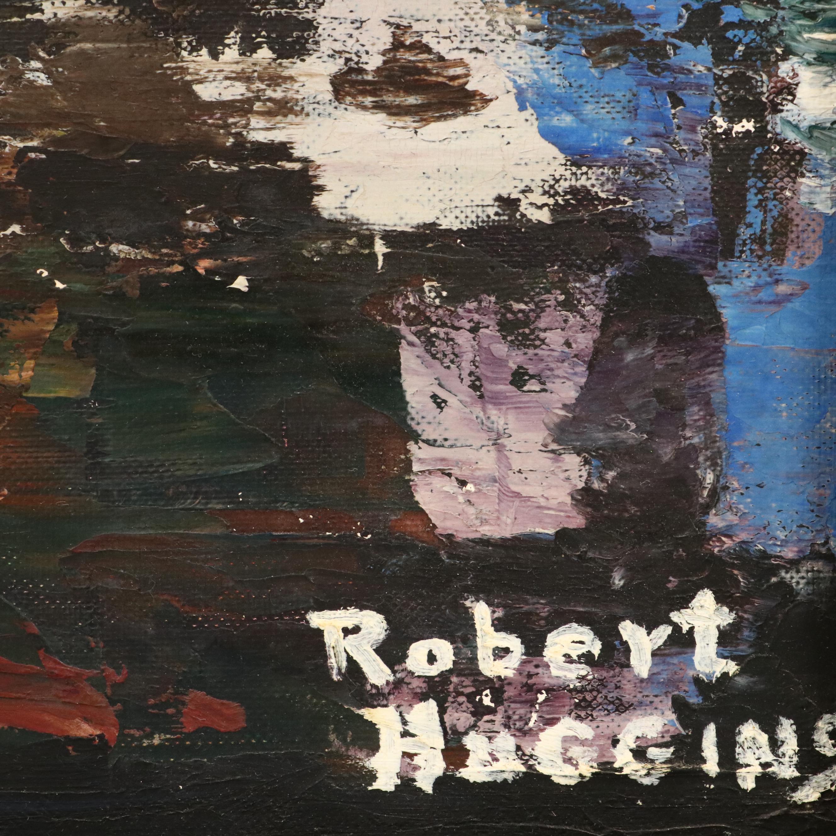 Robert Huggins Expressionist-Inspired Still Life Acrylic Painting