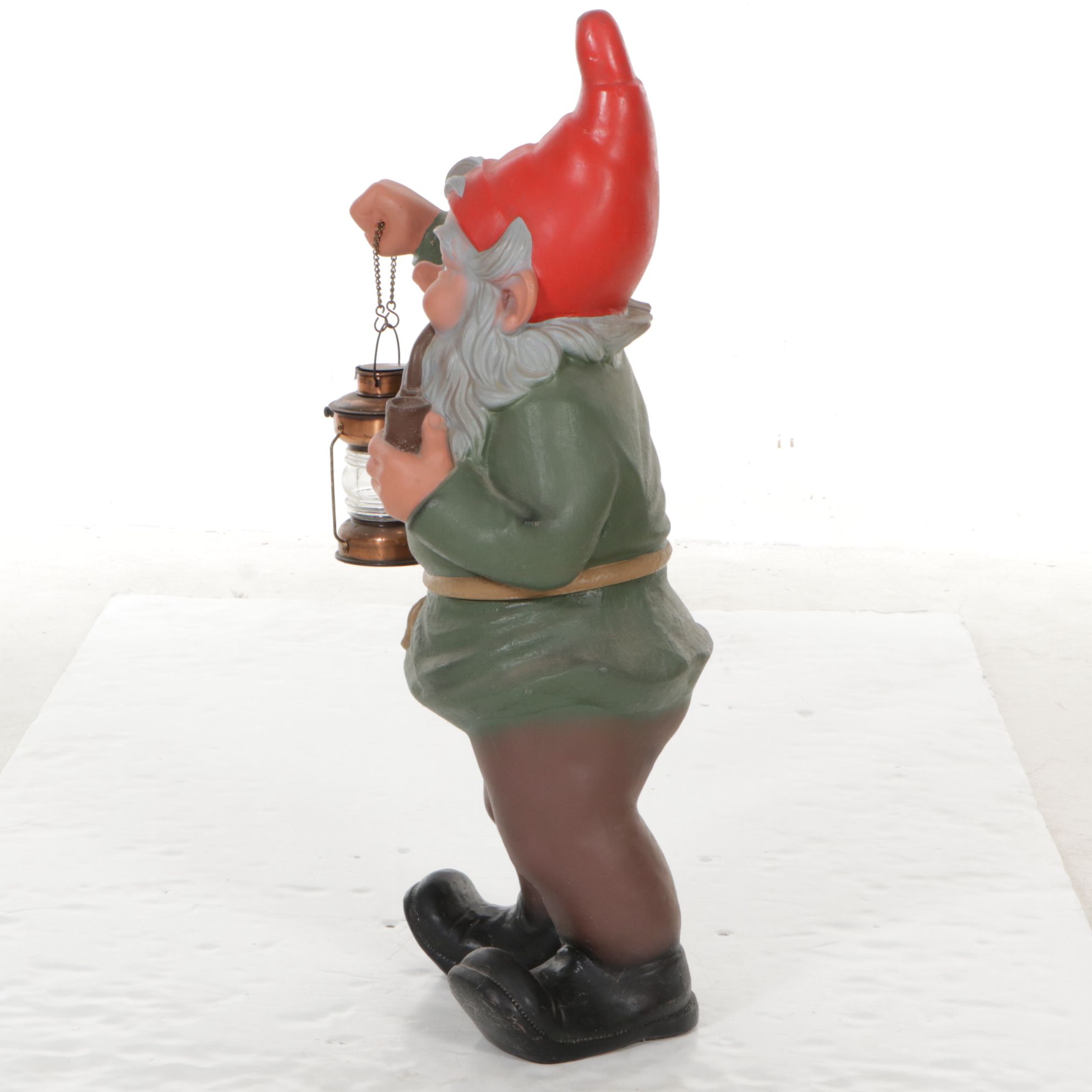 Heissner Lawn Gnome with Lantern Sculpture