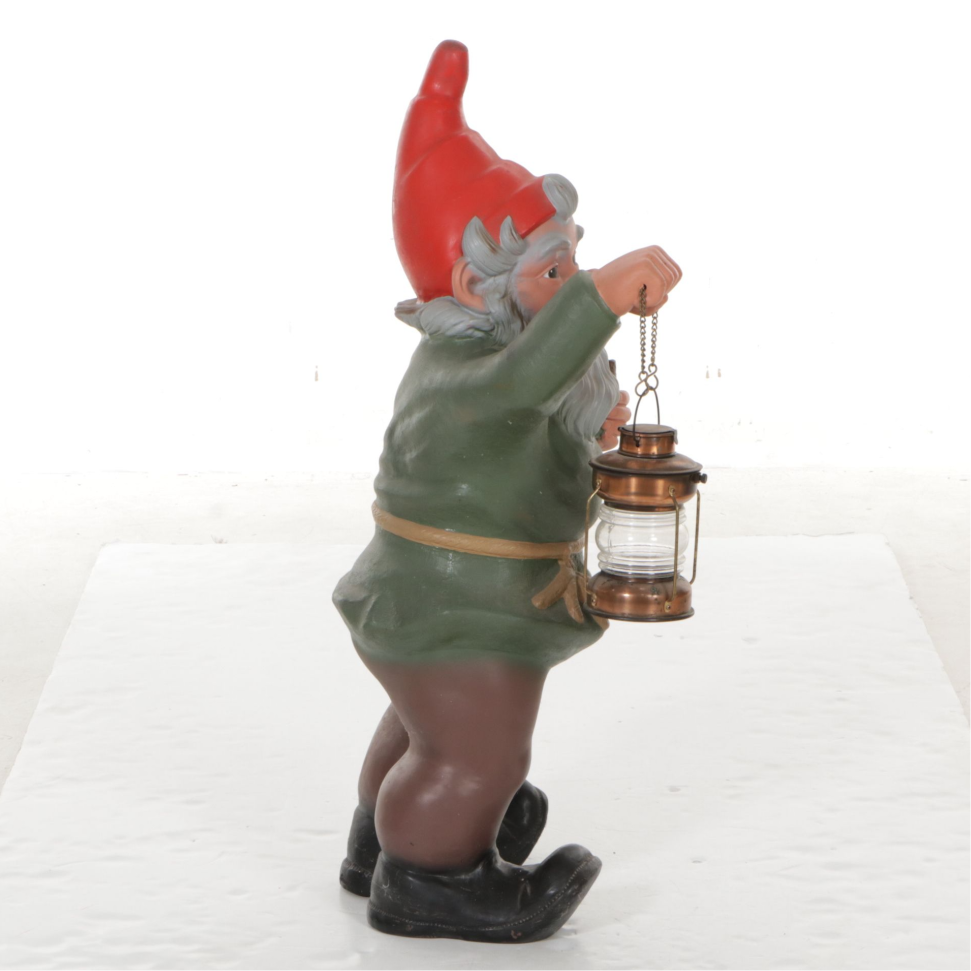Heissner Lawn Gnome with Lantern Sculpture