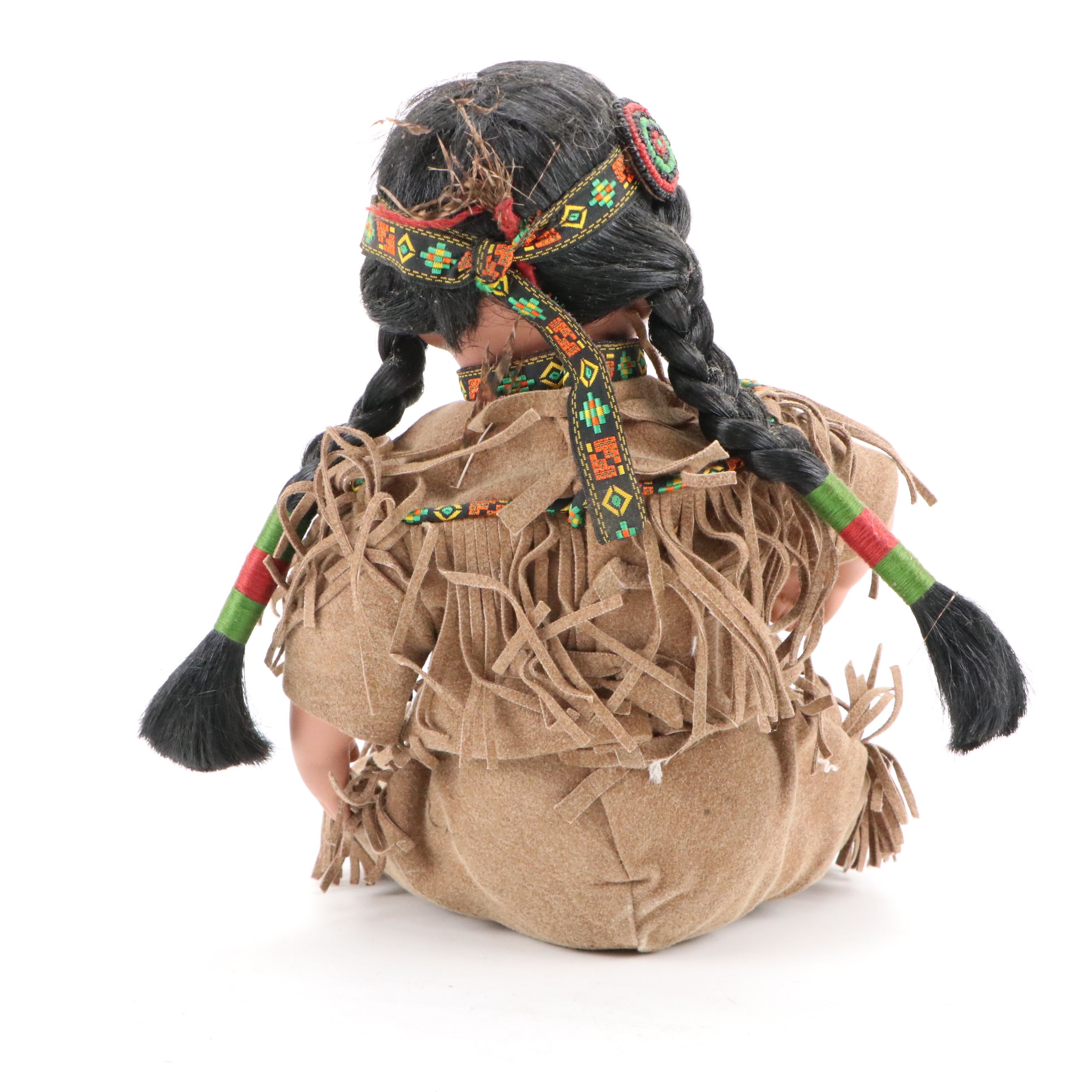 The Danbury Mint "Brave and Free" Bisque Porcelain Native American Doll