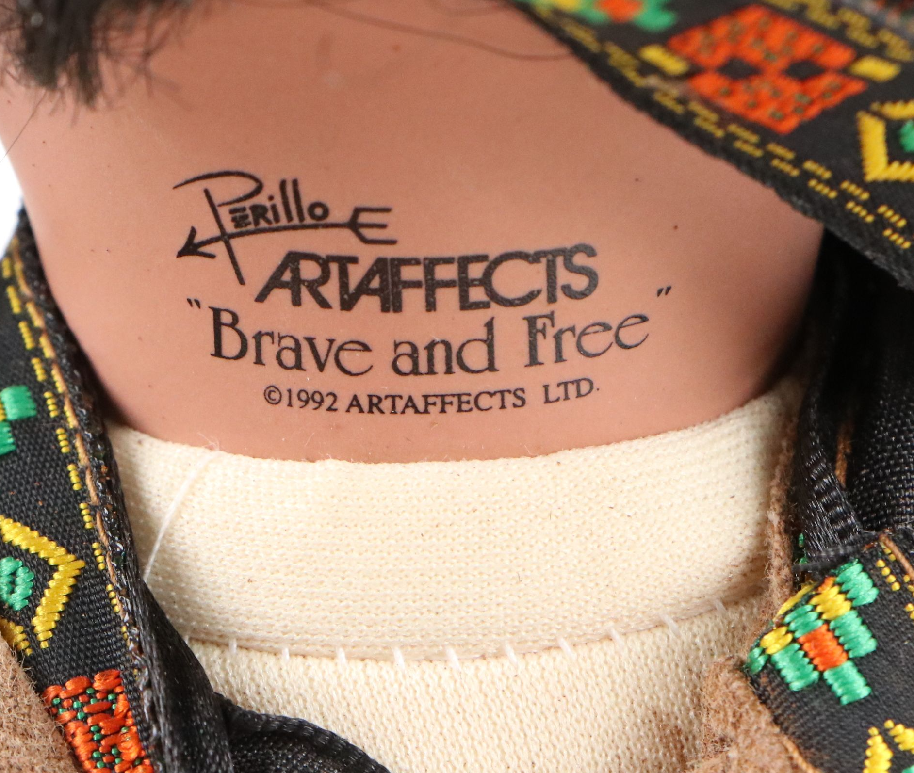 The Danbury Mint "Brave and Free" Bisque Porcelain Native American Doll