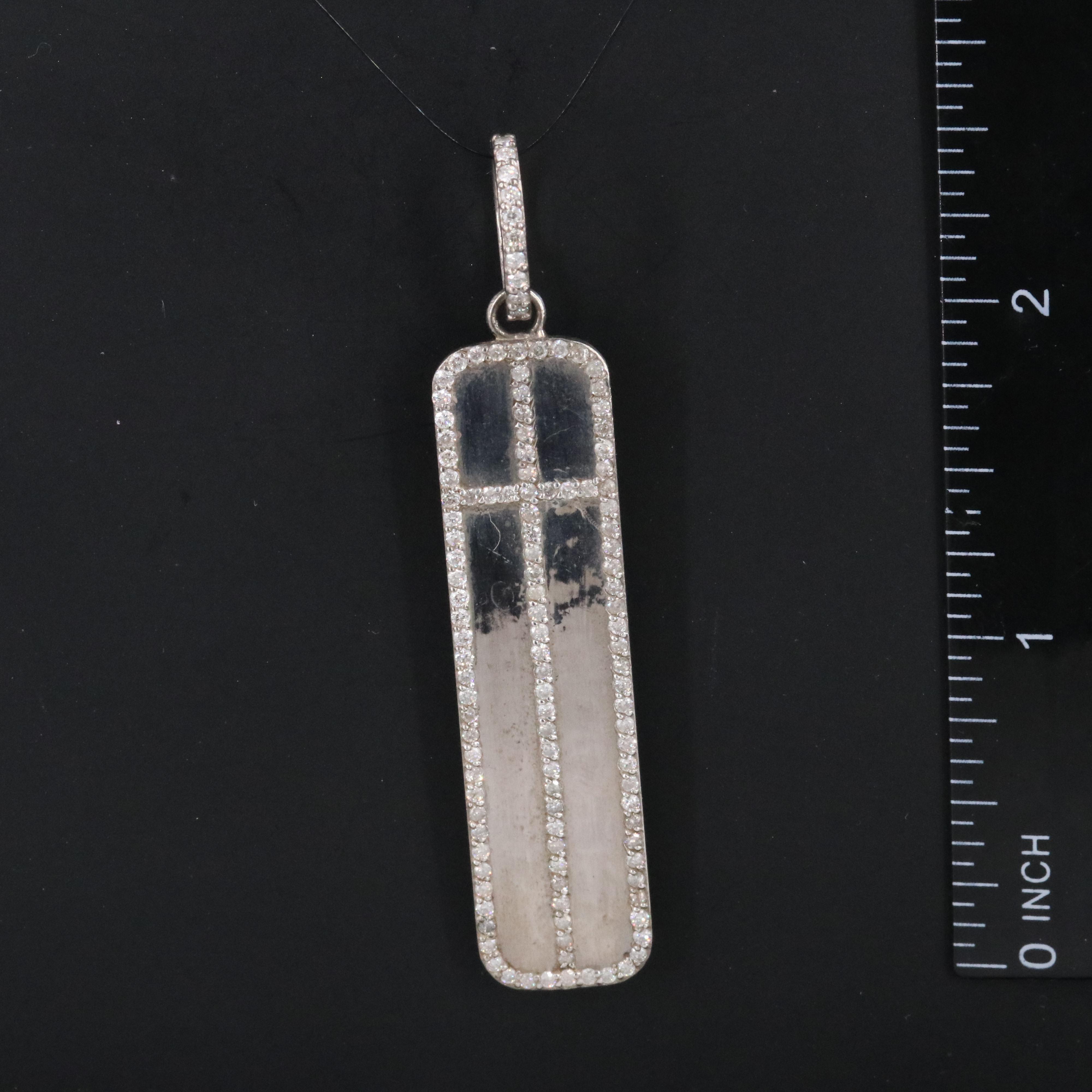 Sheryl Lowe Sterling Diamond Cross Pendant