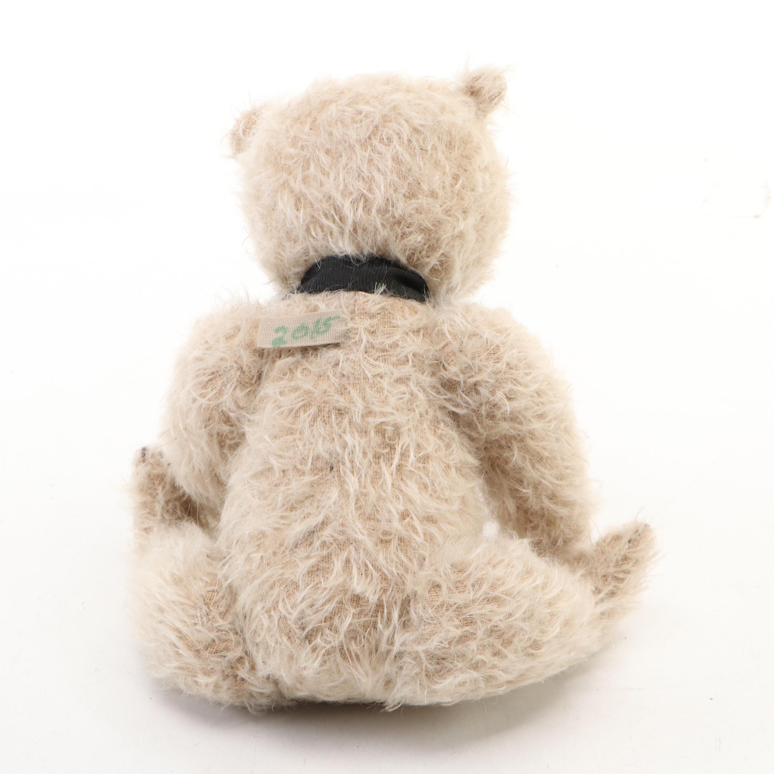 Steiff Teddy Bear Christmas Ornament with Ceramic Redware Bears and Other Plush