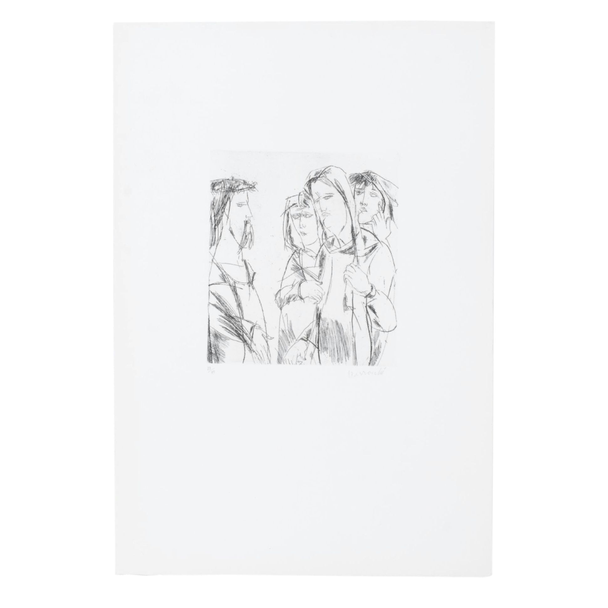 Arnoldo Ciarrocchi Limited Engraving "Huitième Station" from "Chemin de Croix"