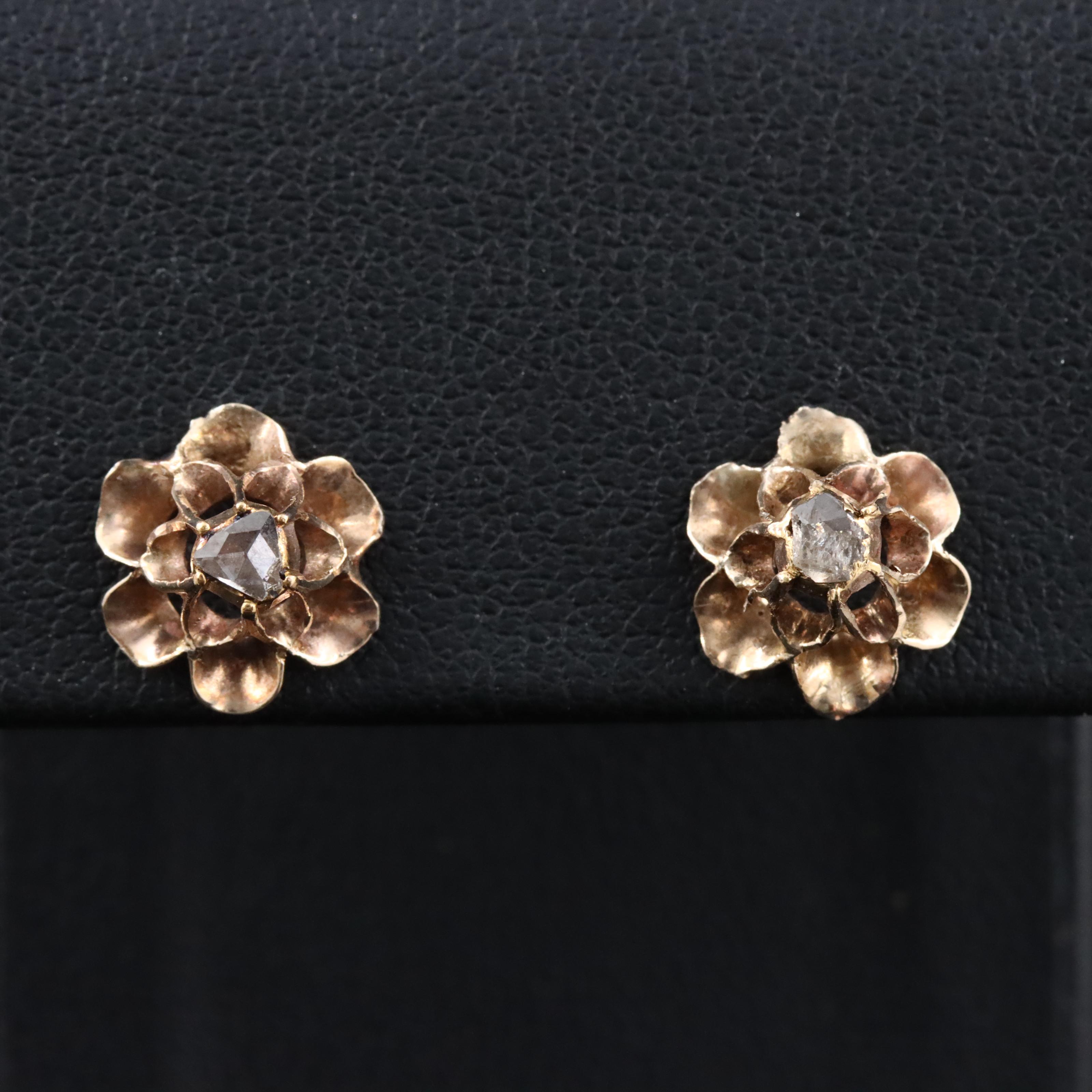 10K Polki Diamond Earrings