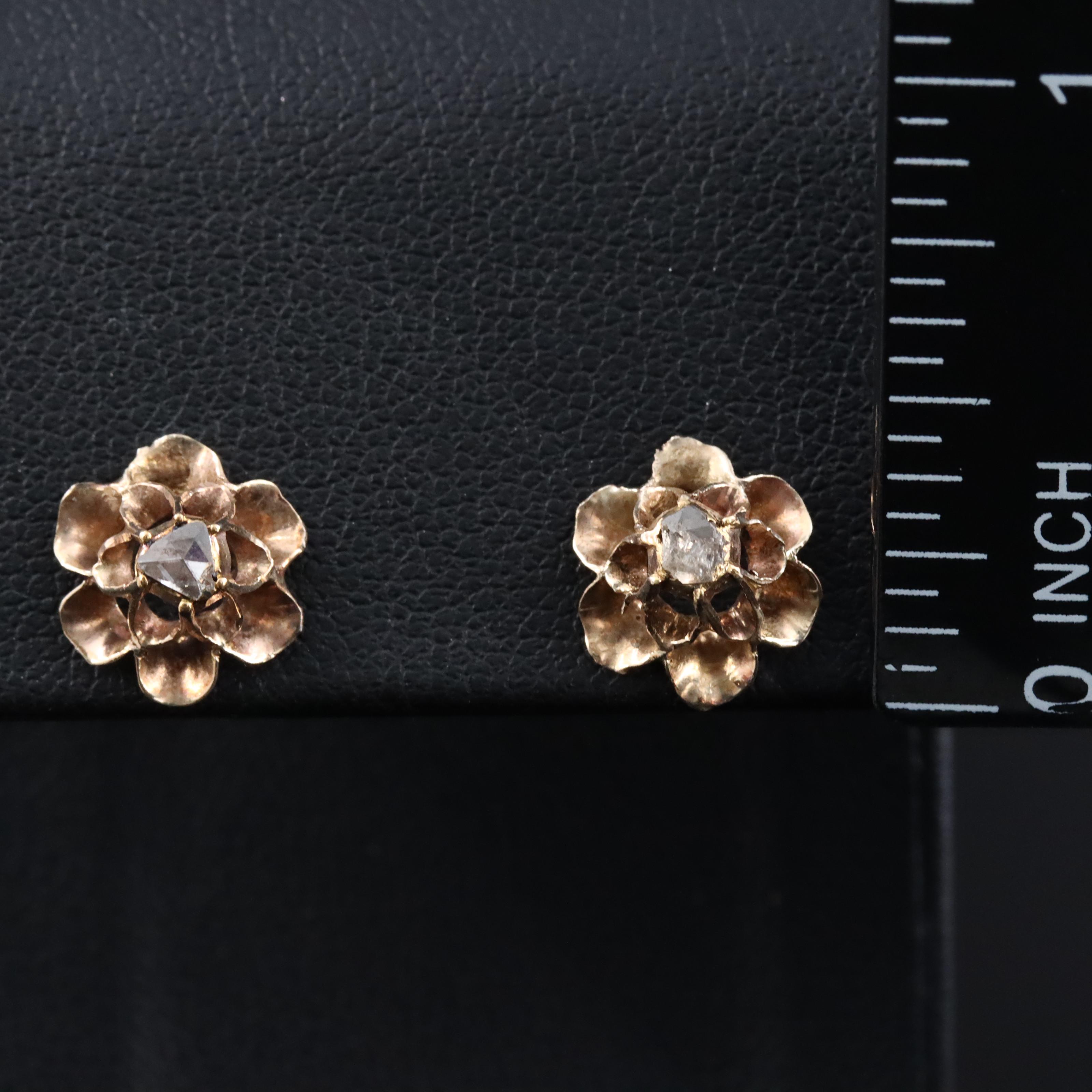 10K Polki Diamond Earrings