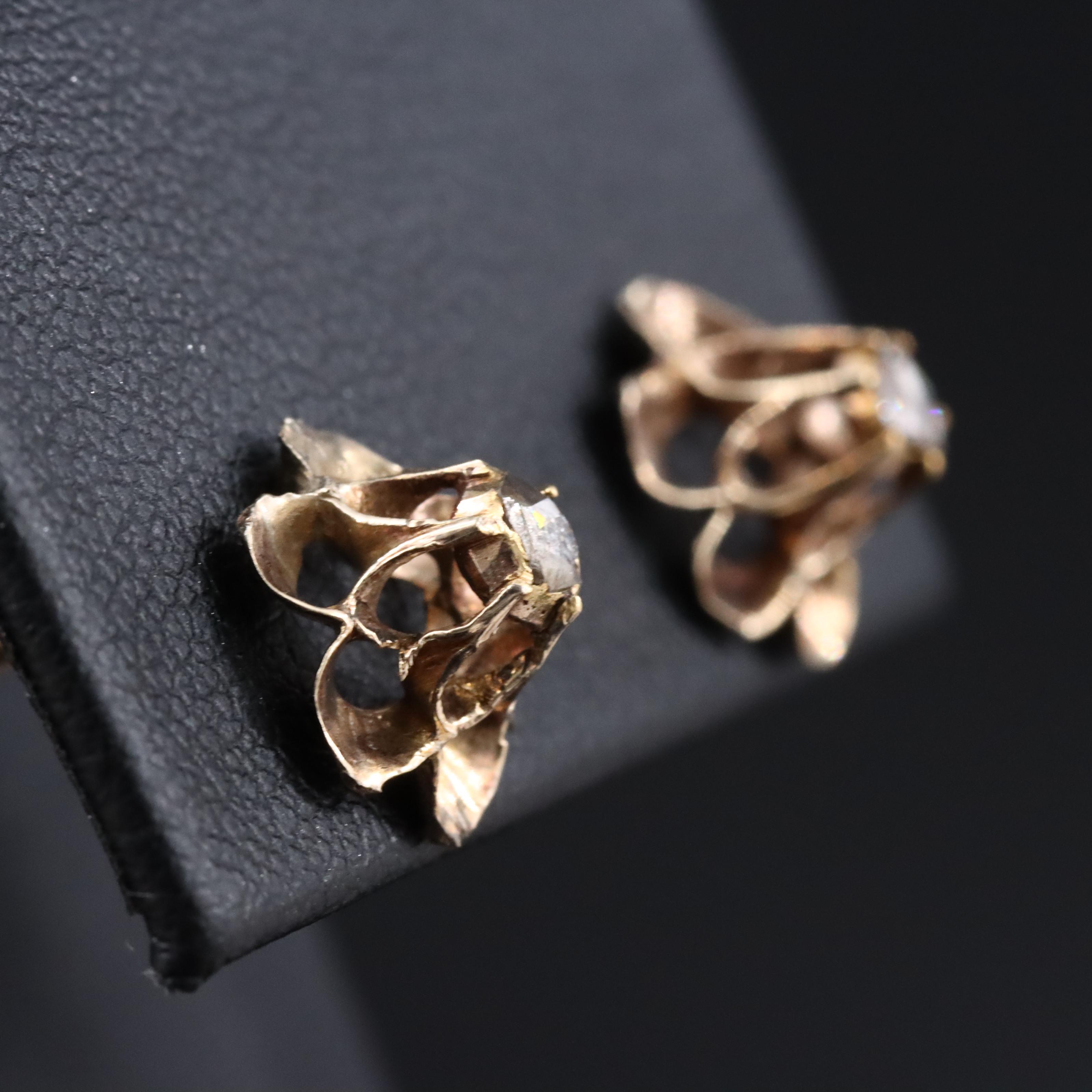 10K Polki Diamond Earrings