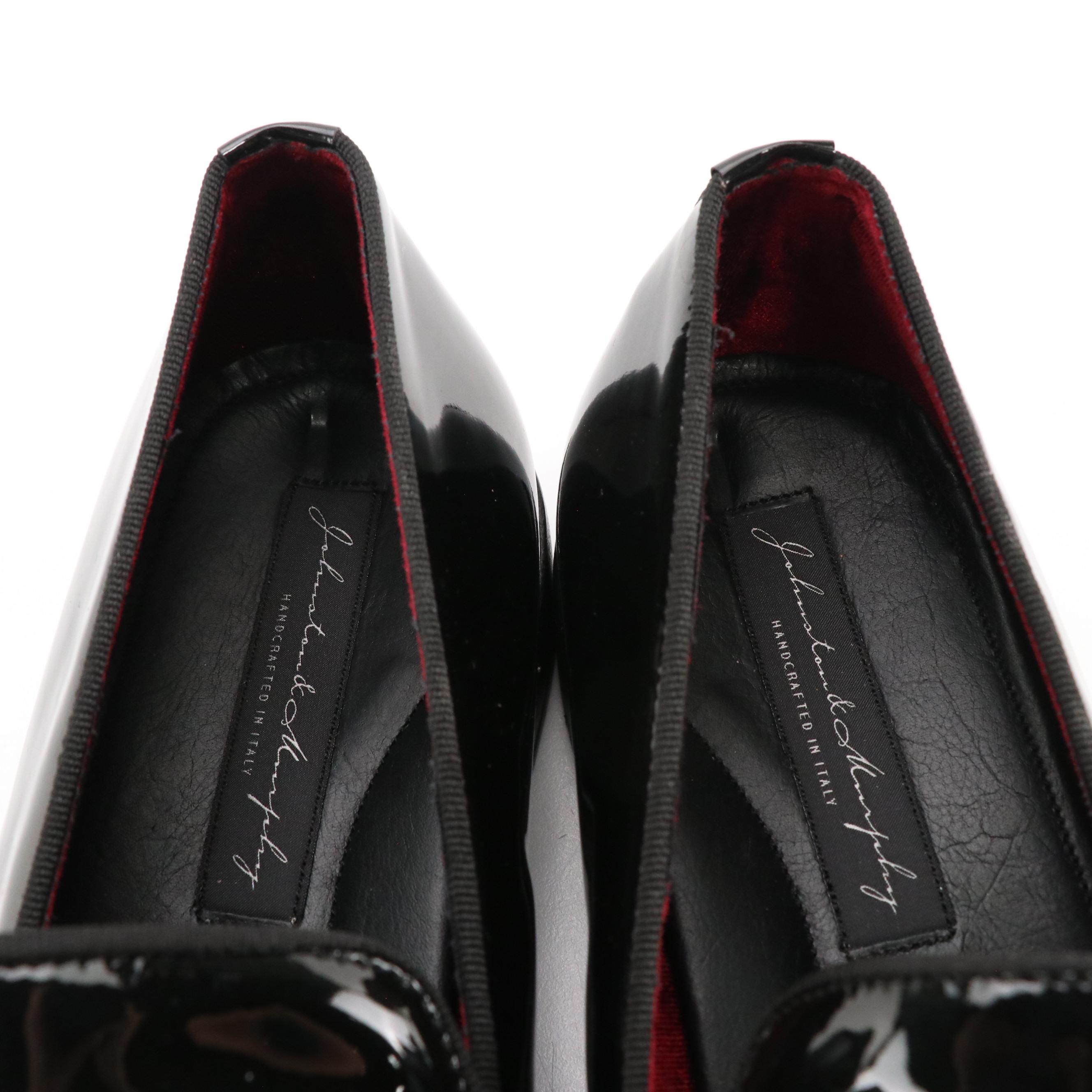 Men's Johnston & Murphy 'Fulcher' Slip-On Loafers in Black Patent Leather W/ Box