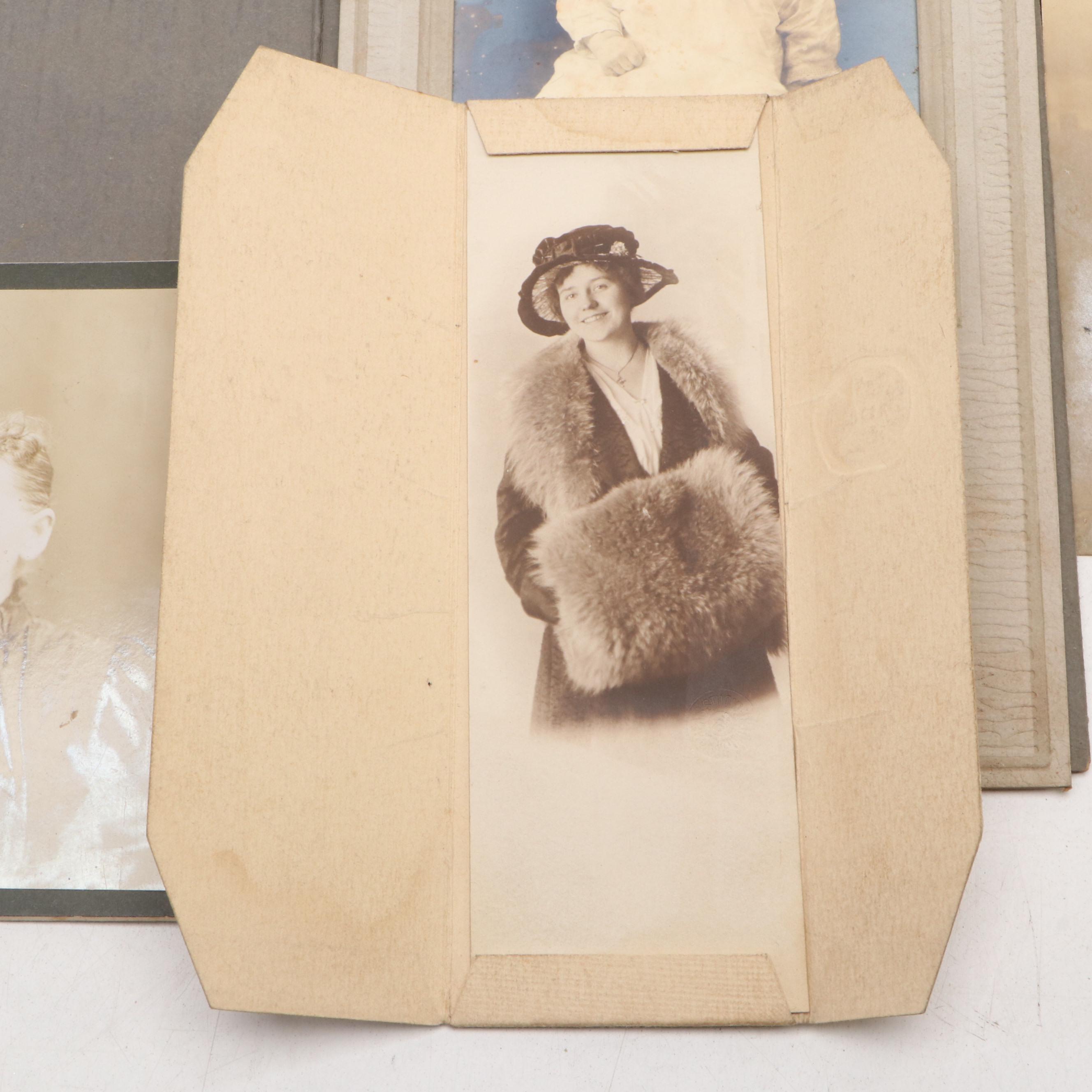 Collection of Silver Gelatin and Cabinet Card Portraits with Other Photographs