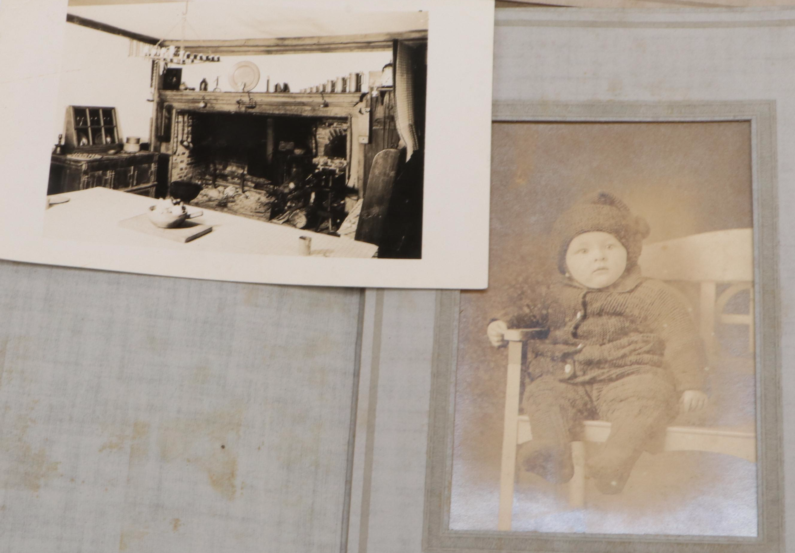 Collection of Silver Gelatin and Cabinet Card Portraits with Other Photographs