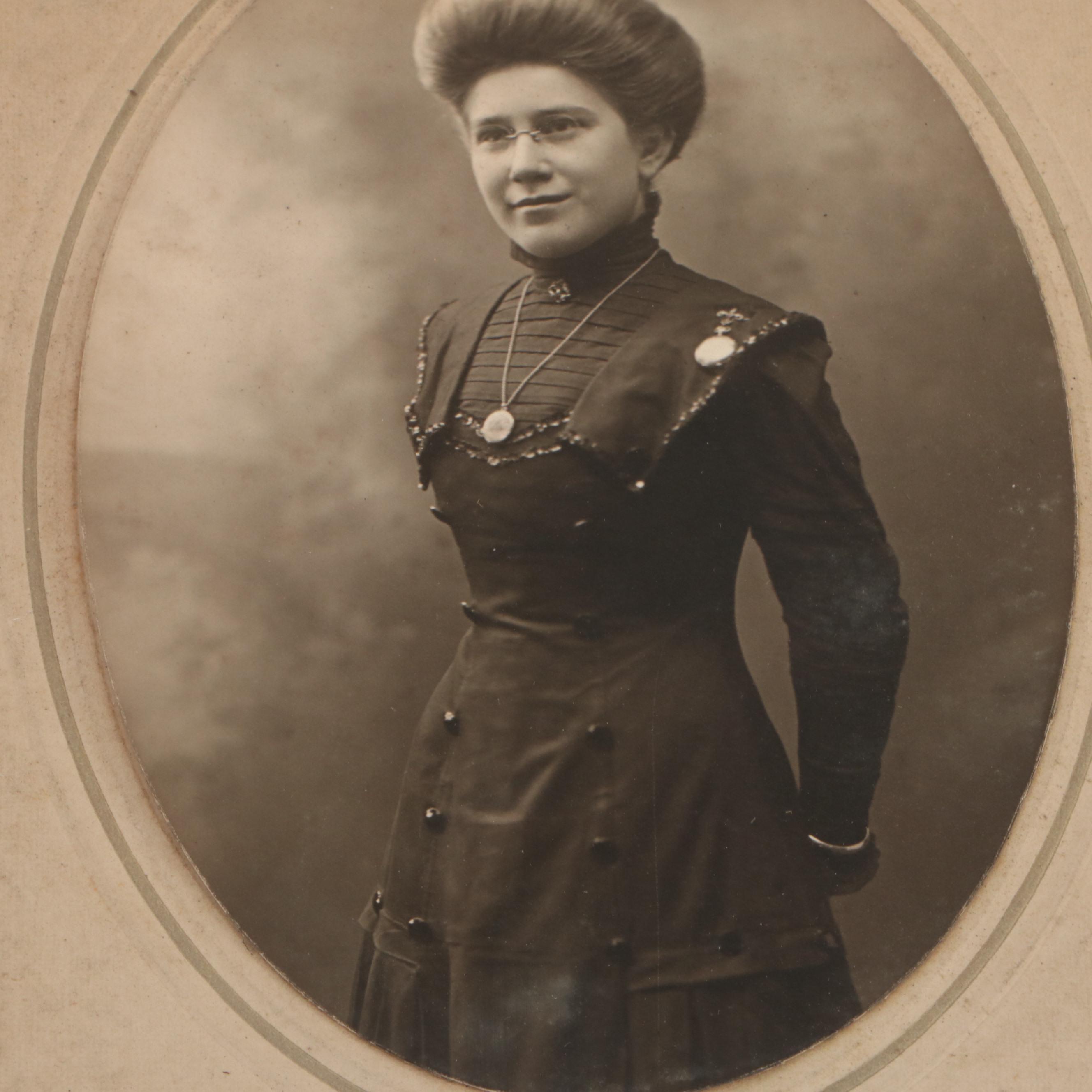 Collection of Silver Gelatin and Cabinet Card Portraits with Other Photographs