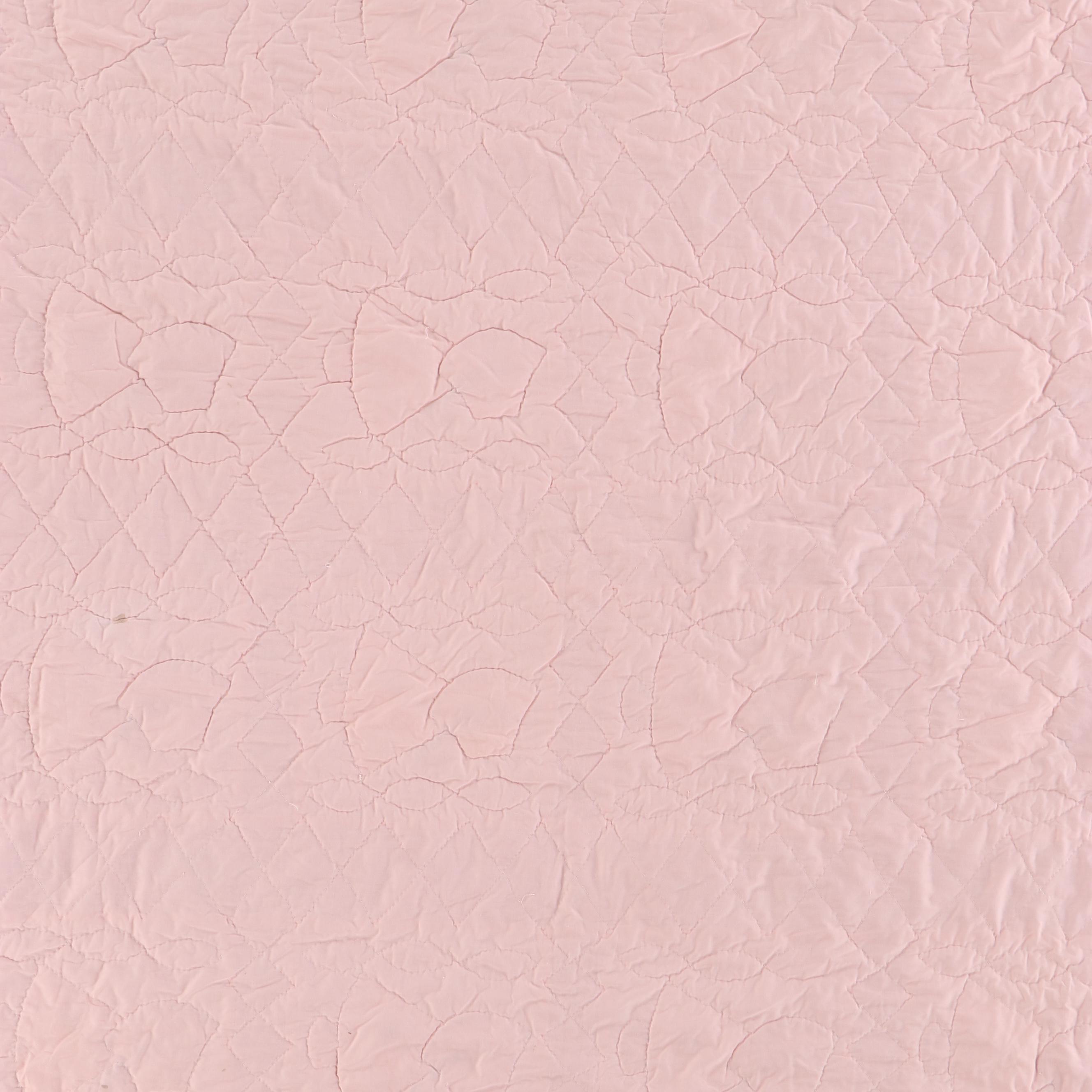 Handcrafted Pink Border "Sunbonnet Sue" Applique Quilt