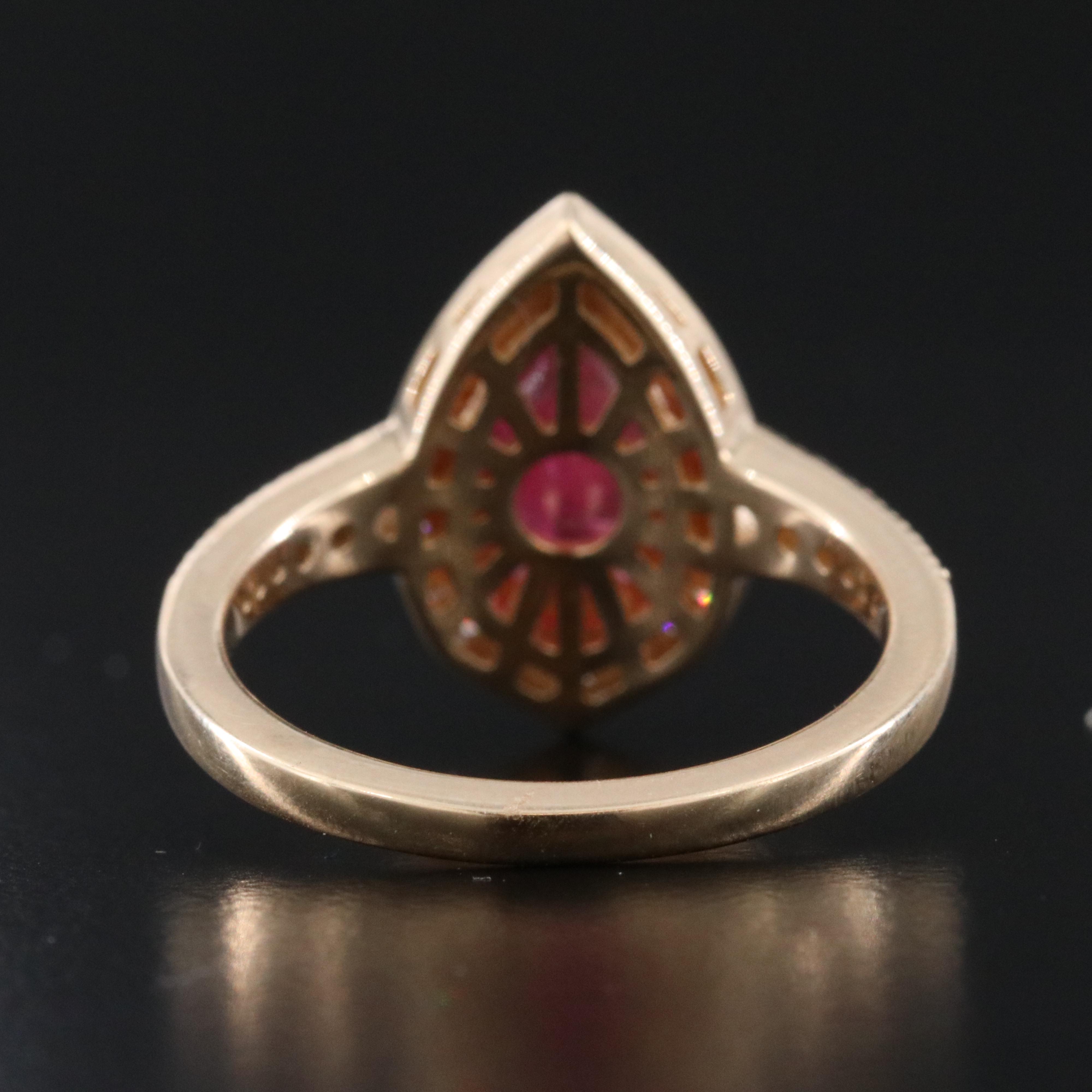 14K1.98 CT Ruby, Diamond and White Sapphire Ring with IGI Jewelry Report