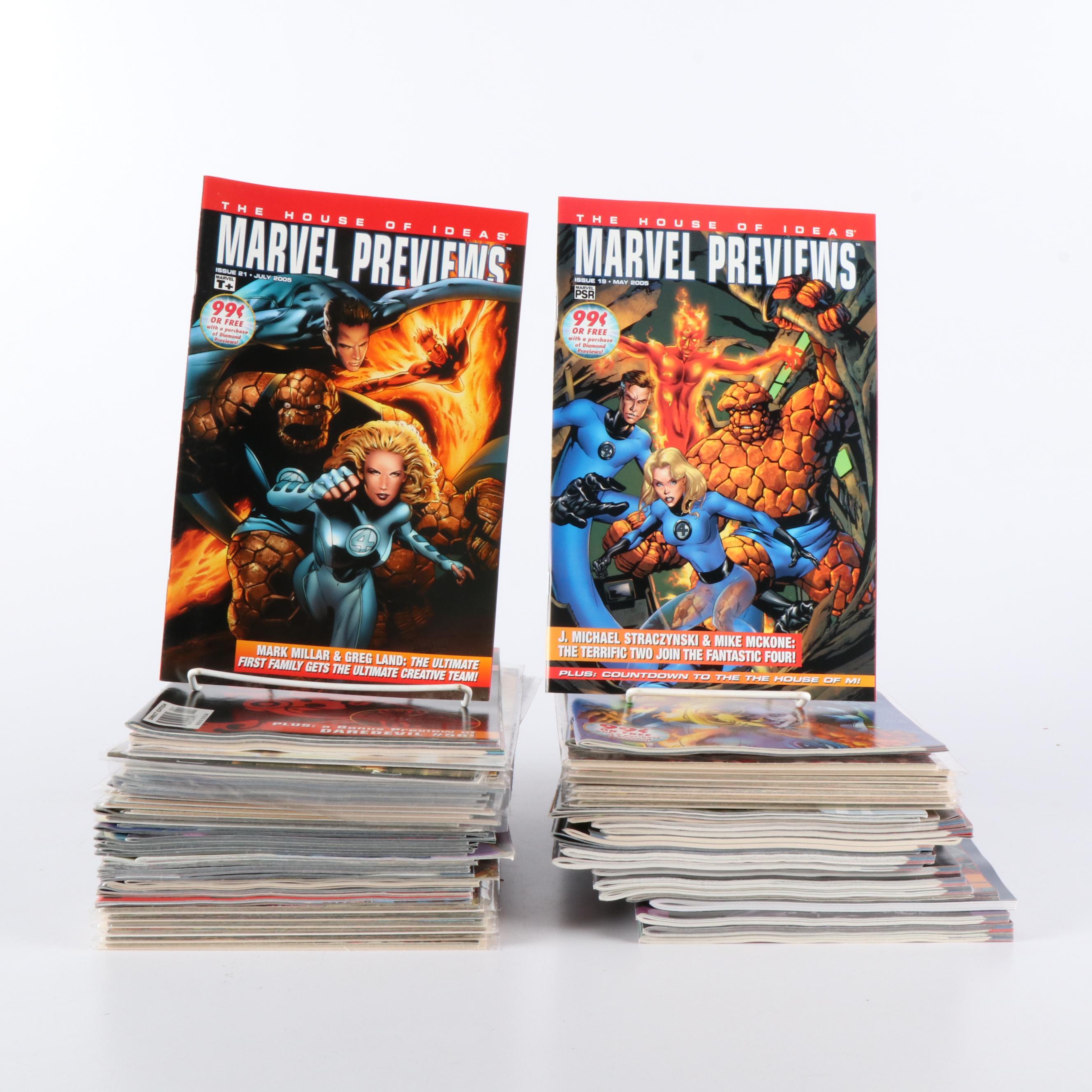 Modern Age 100+ Marvel Comics Featuring "Marvel Previews" and "Stan Lee"