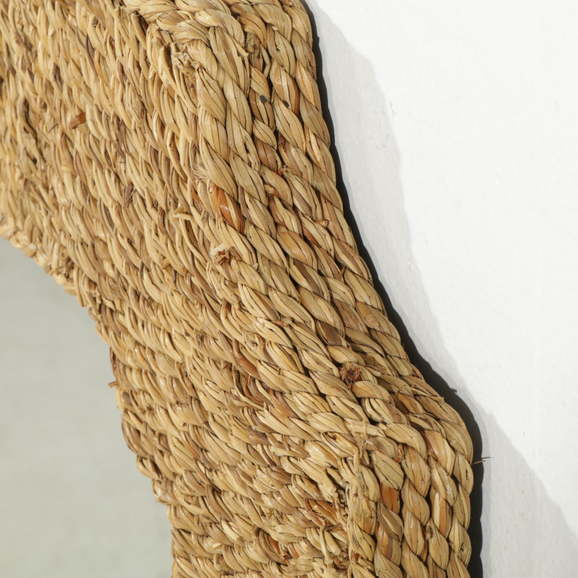 Bassett Mirror Company Wall Mirror with Twisted Grass Cord  Frame