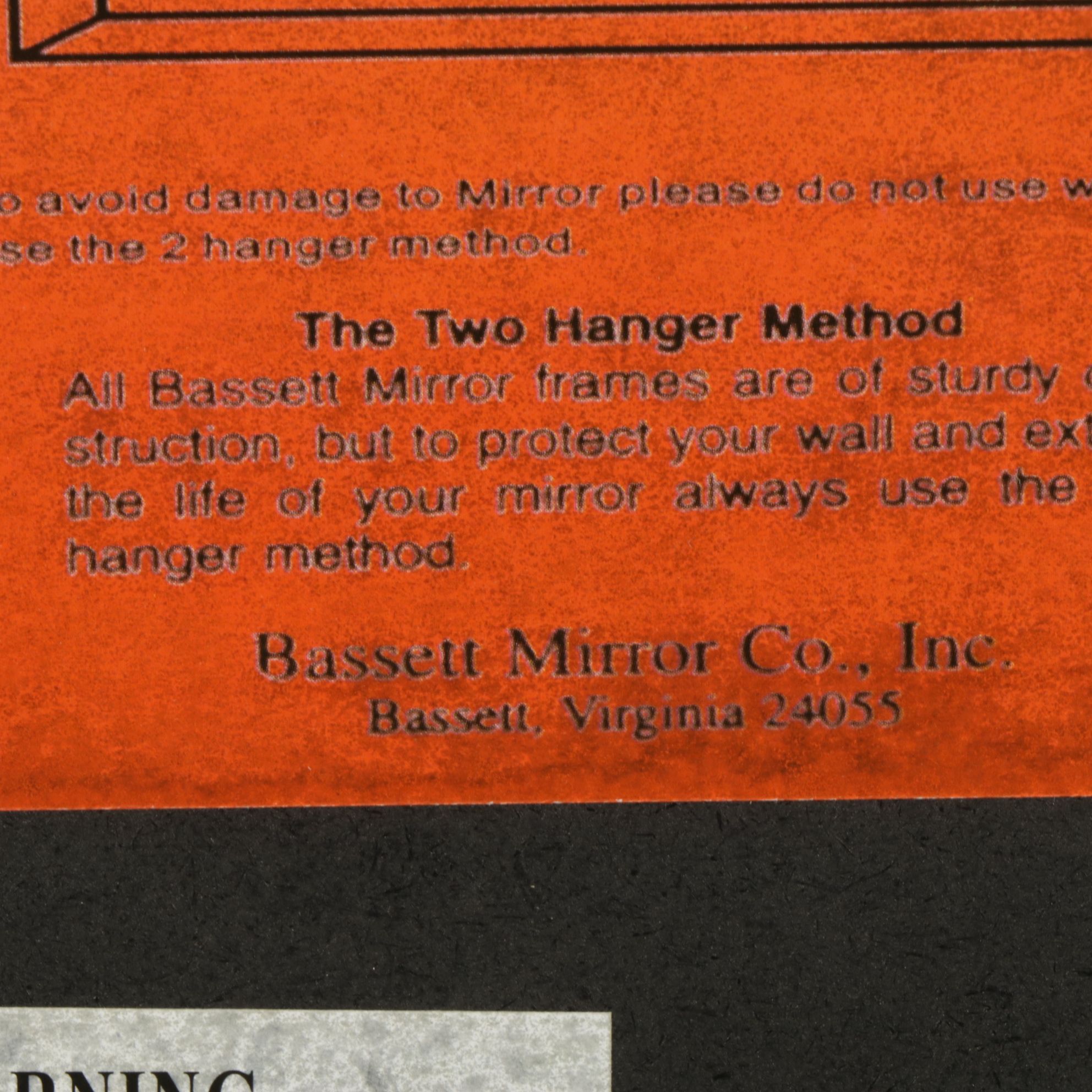 Bassett Mirror Company Wall Mirror with Twisted Grass Cord  Frame