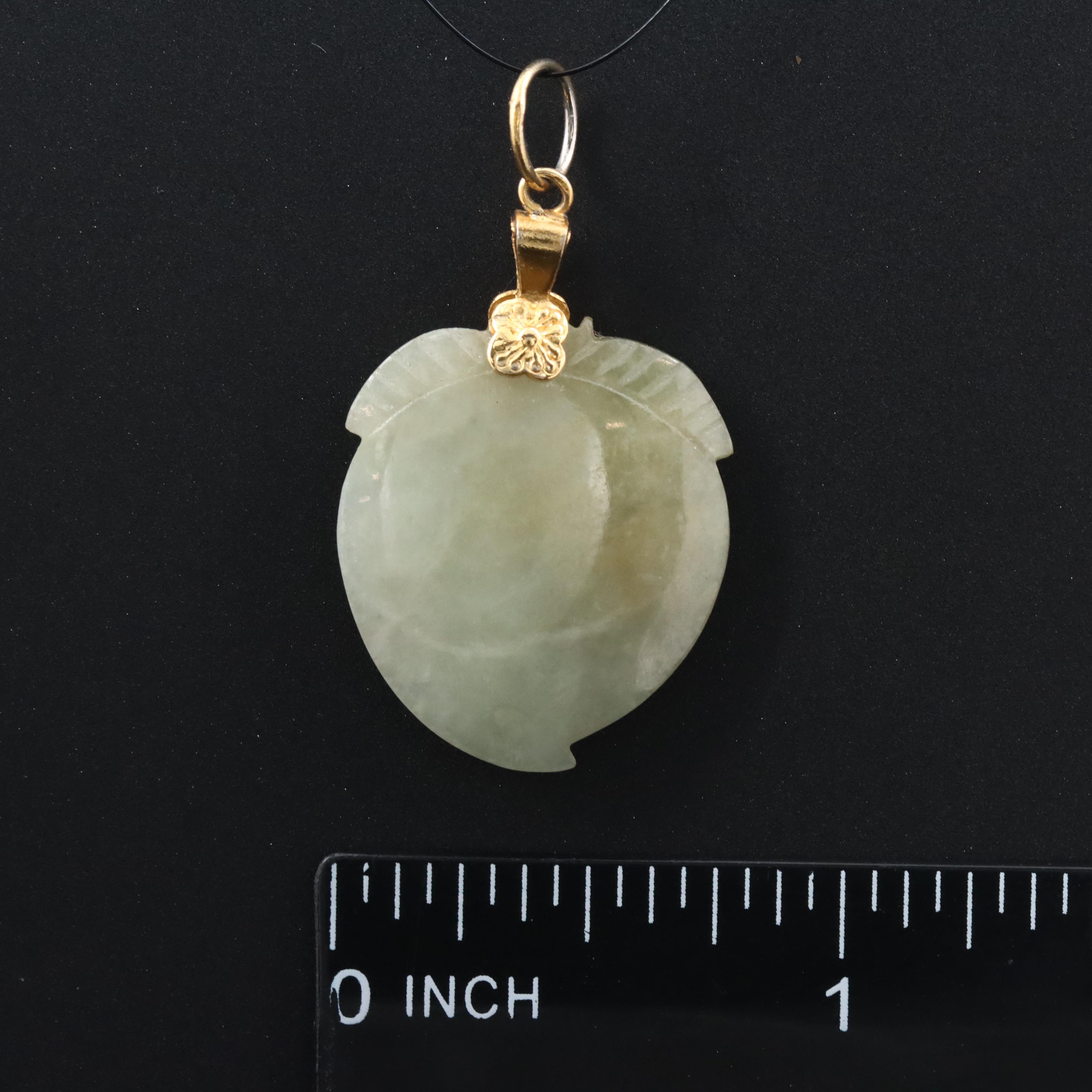 Carved Jadeite Pendant