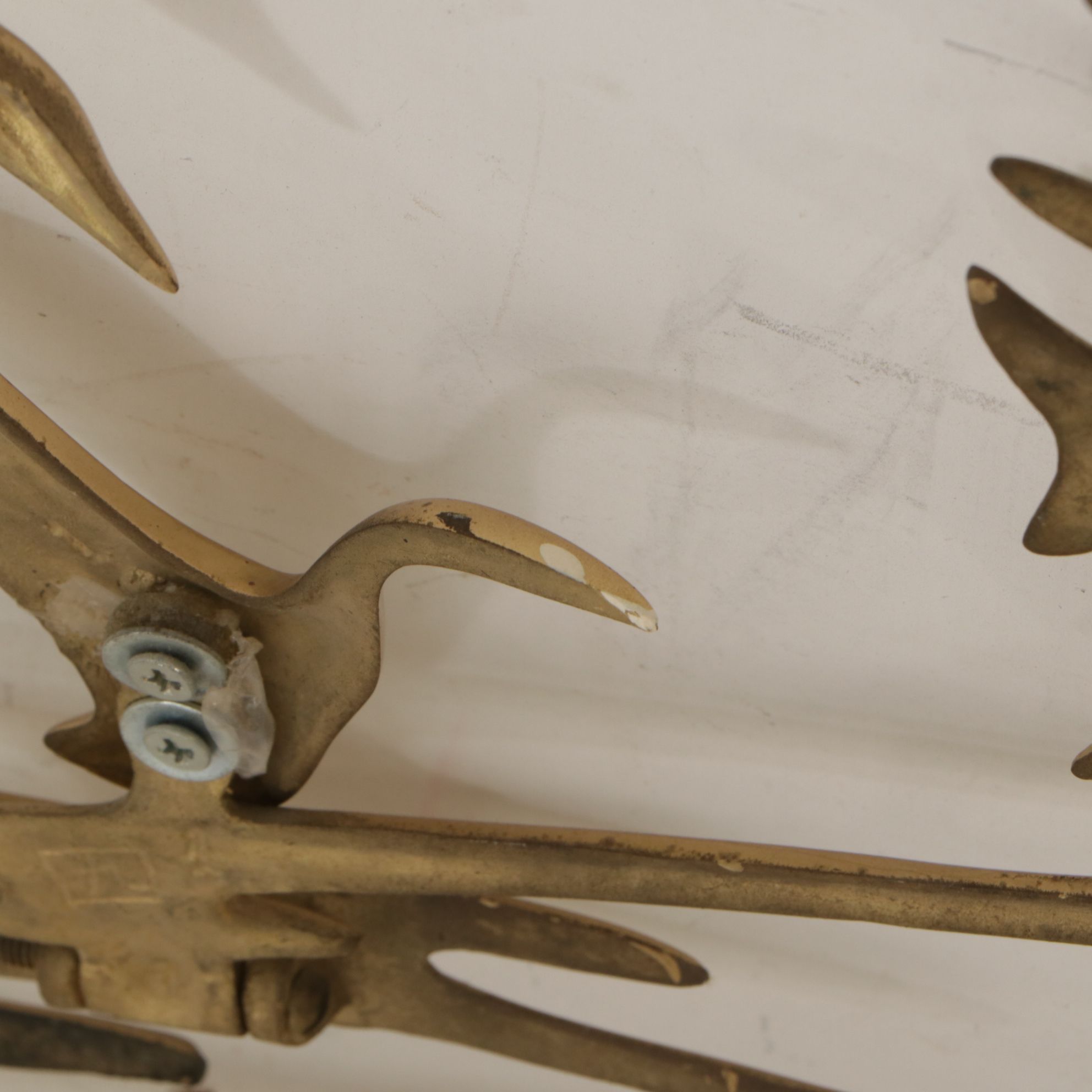 Mid Century Modern Swans on Water Enameled Metal Wall Art