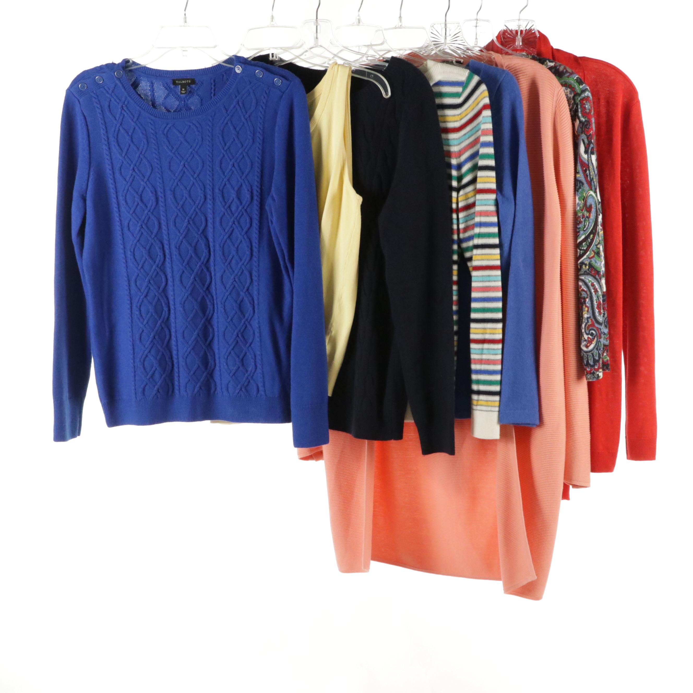 Talbots Lambswool and Cashmere Sweaters, Linen Blend Cardigan and More Tops