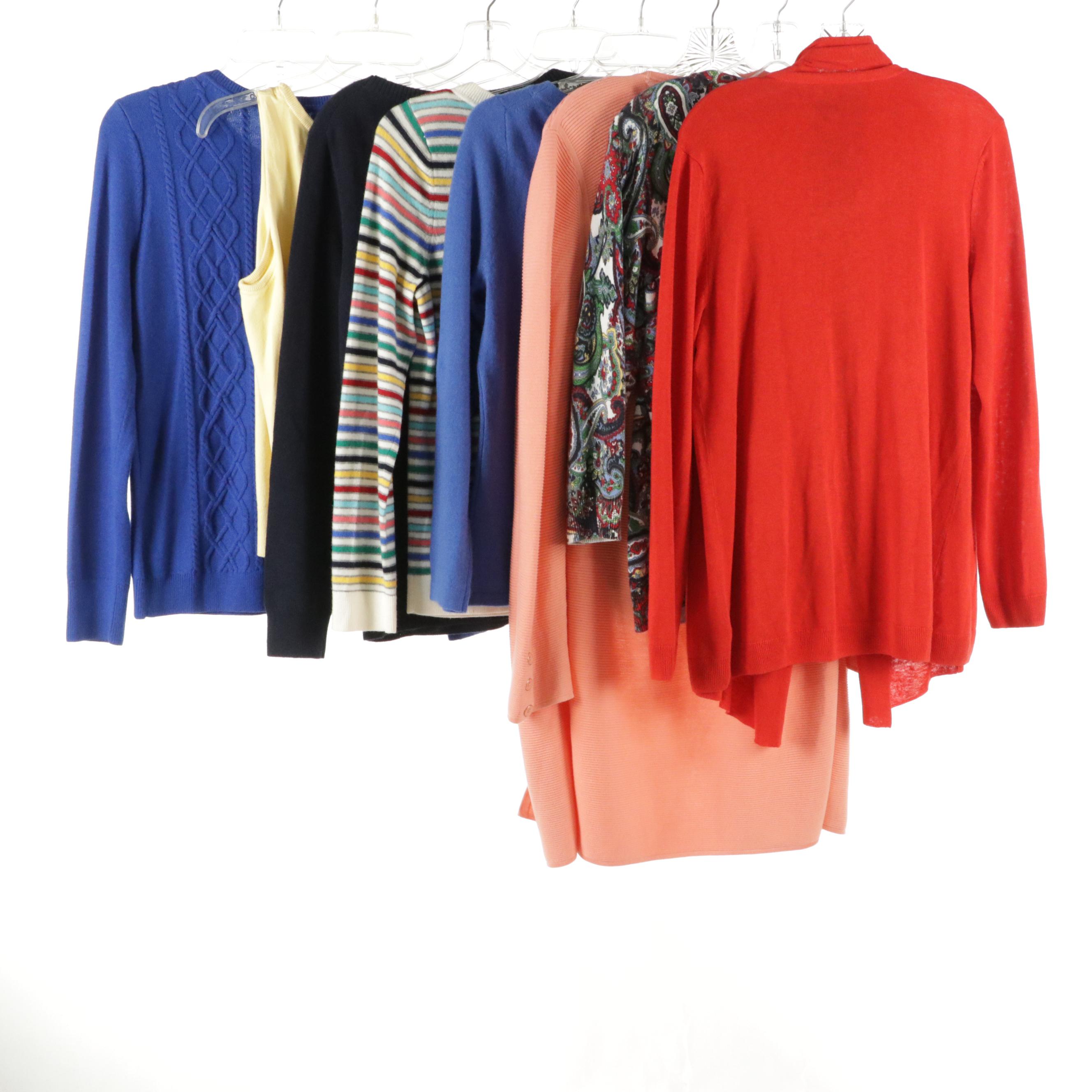 Talbots Lambswool and Cashmere Sweaters, Linen Blend Cardigan and More Tops