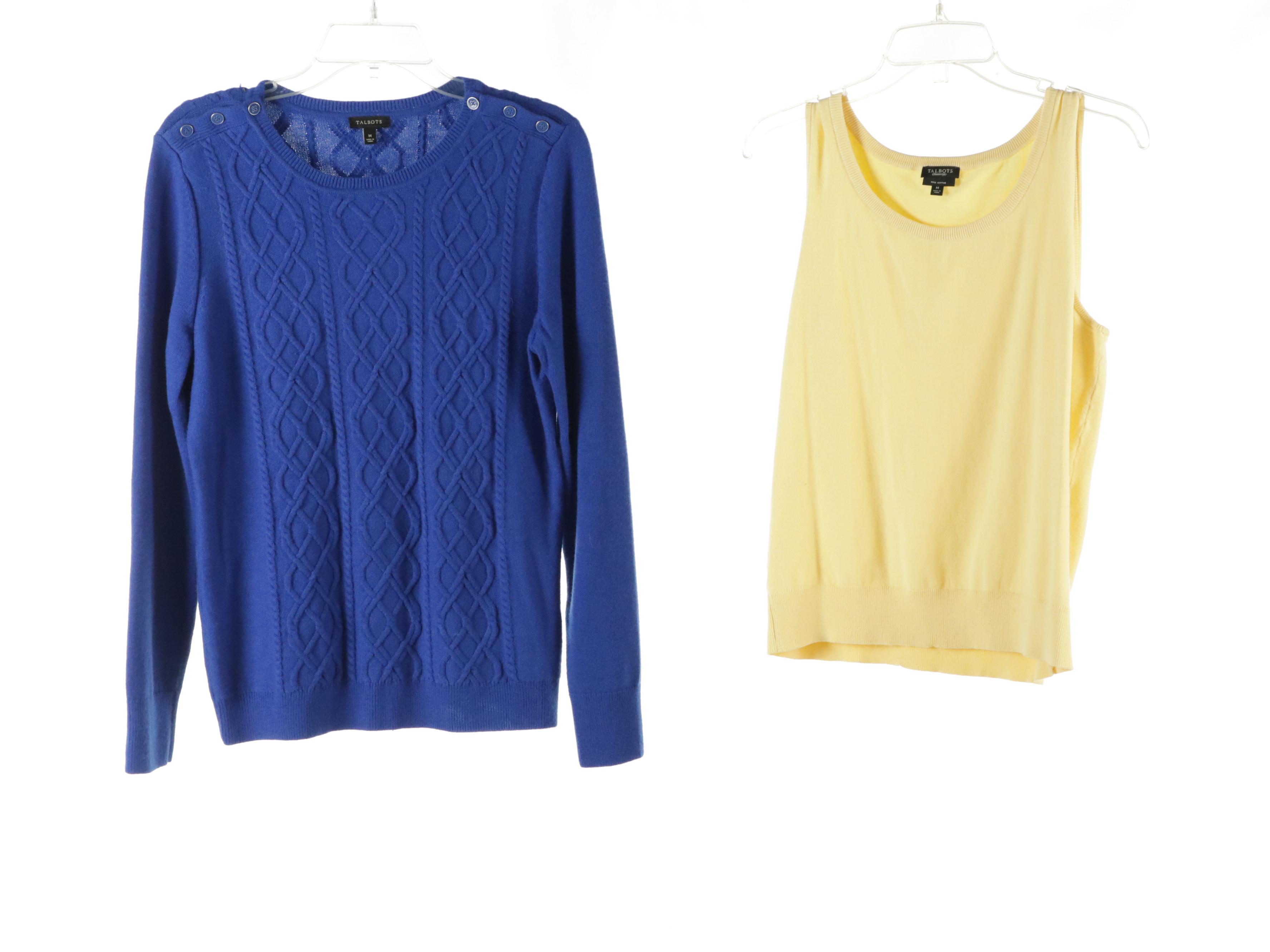 Talbots Lambswool and Cashmere Sweaters, Linen Blend Cardigan and More Tops