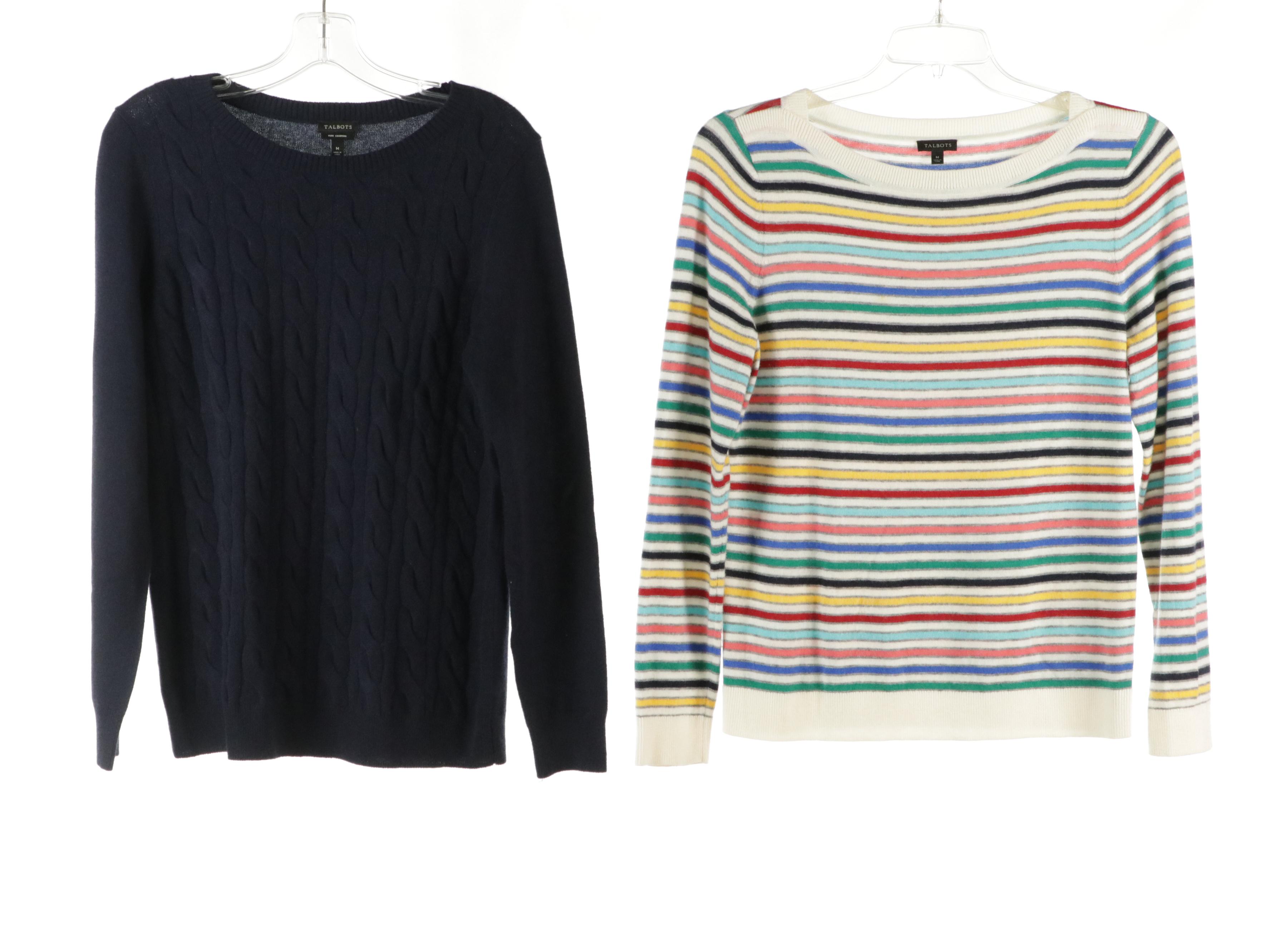 Talbots Lambswool and Cashmere Sweaters, Linen Blend Cardigan and More Tops