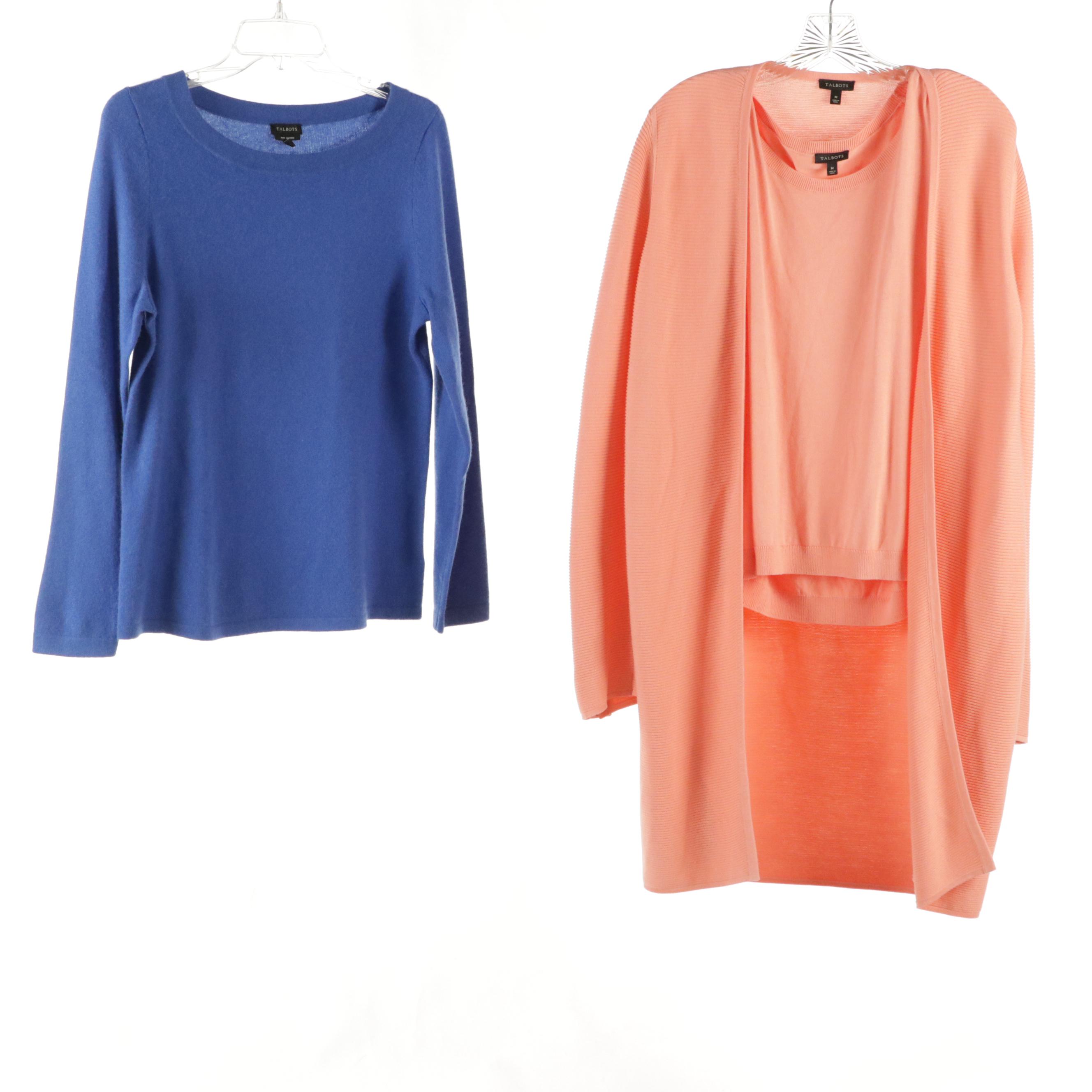 Talbots Lambswool and Cashmere Sweaters, Linen Blend Cardigan and More Tops