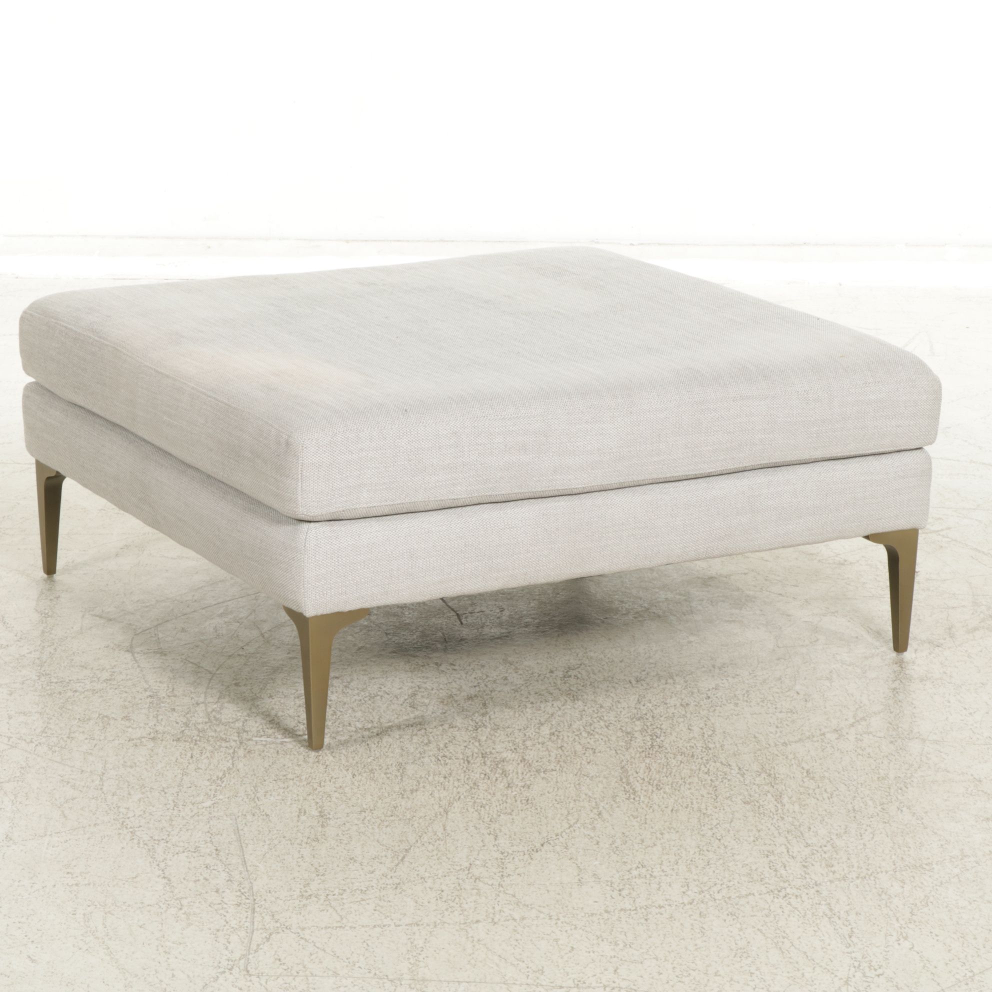 West Elm "Andes" Upholstered Ottoman, 21st Century